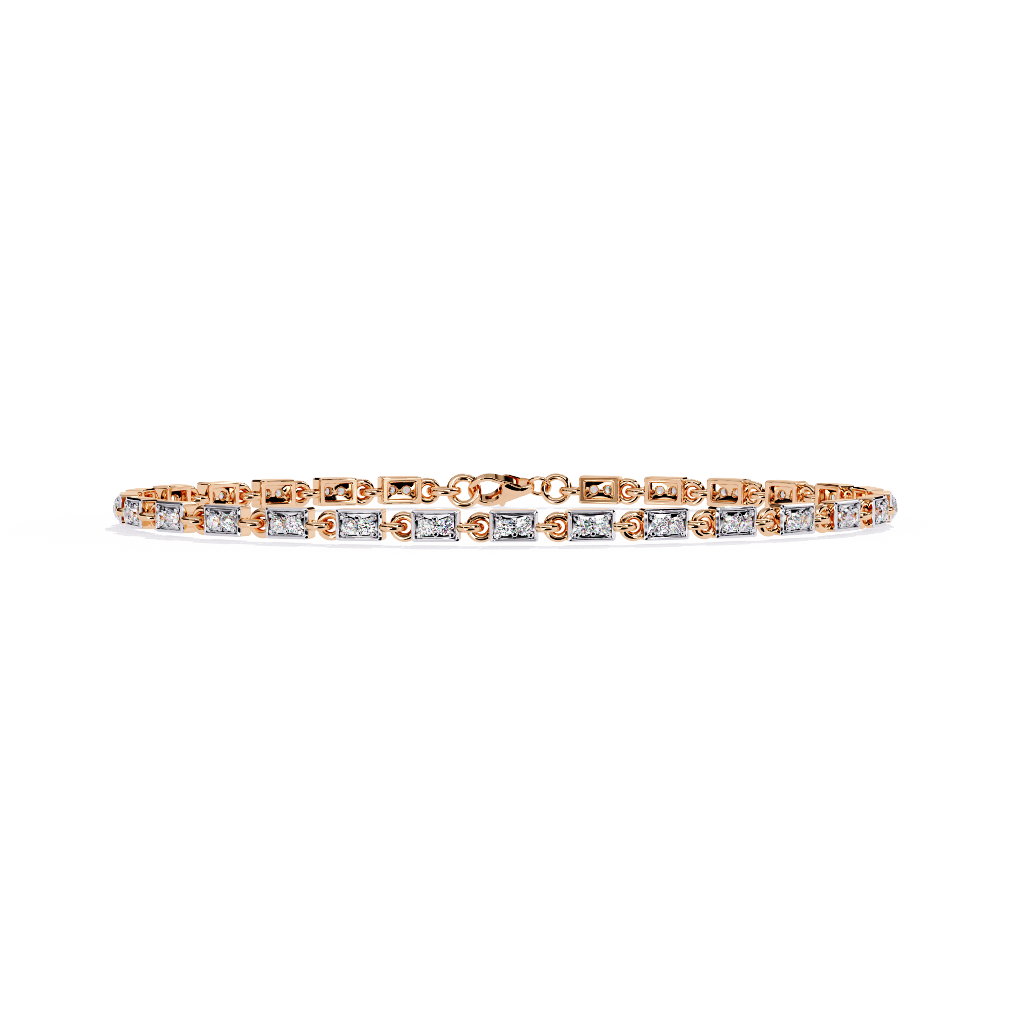 Fabulous  Bracelet With 18k Gold  Lab Grown Diamond.