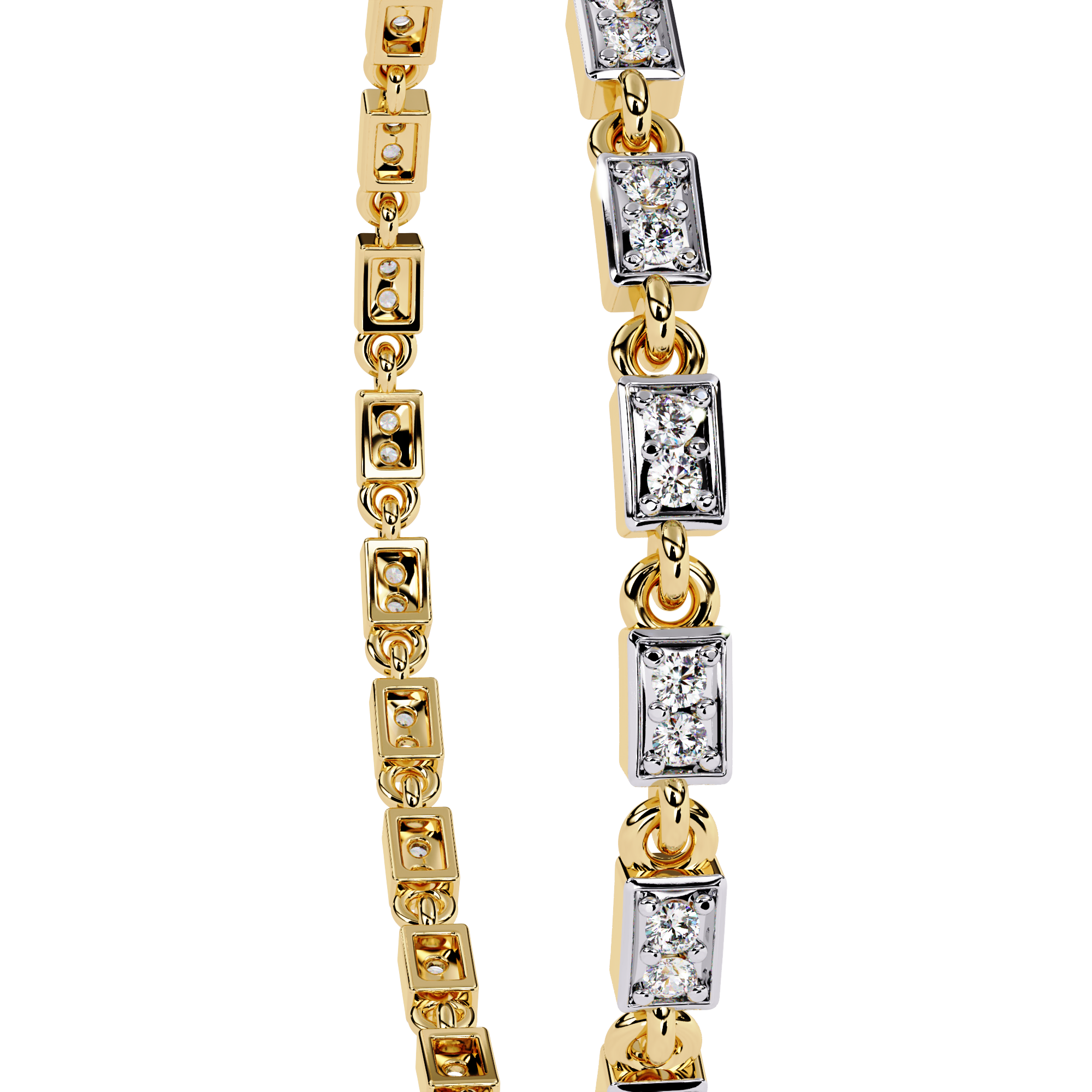 Fabulous  Bracelet With 18k Gold  Lab Grown Diamond.