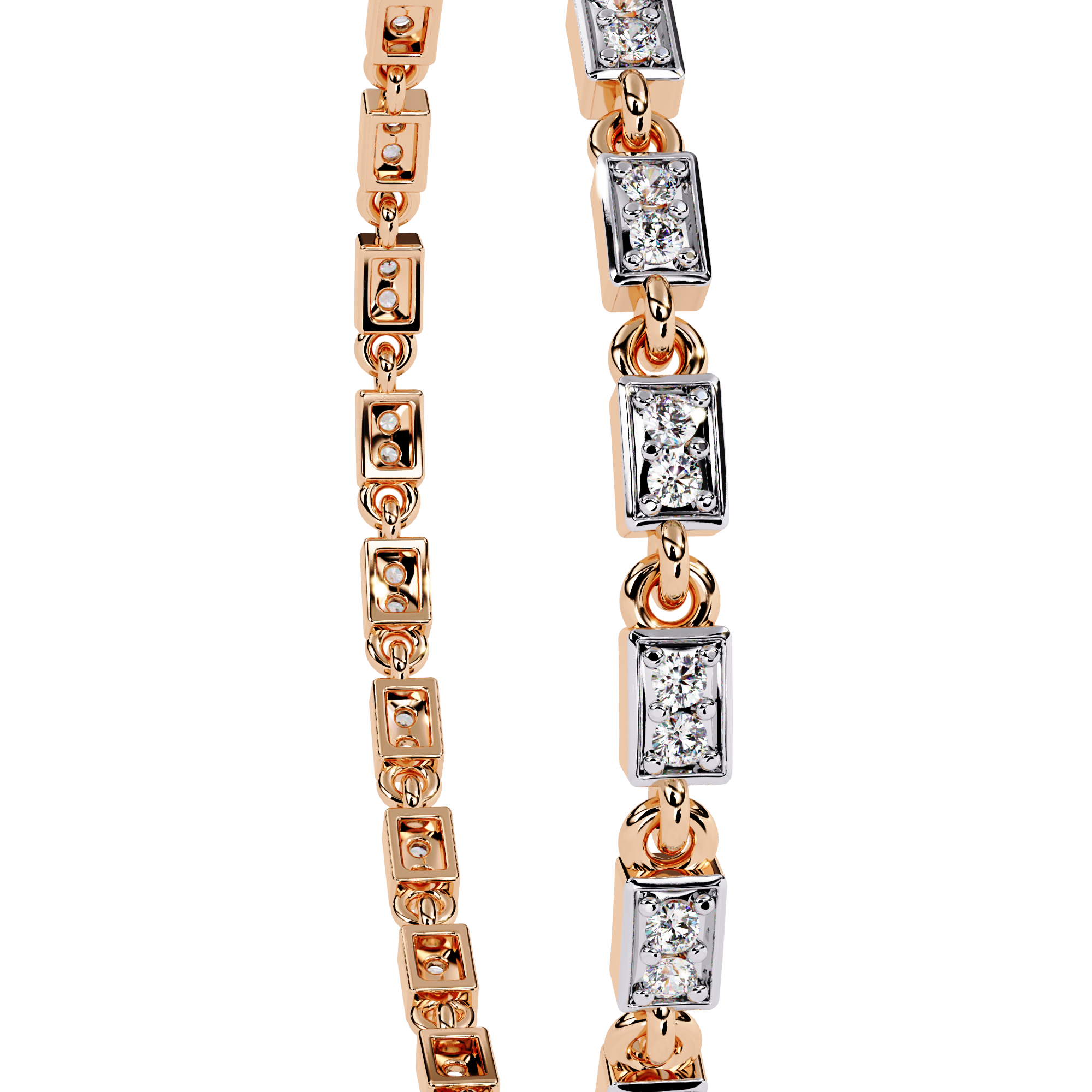 Fabulous  Bracelet With 18k Gold  Lab Grown Diamond.