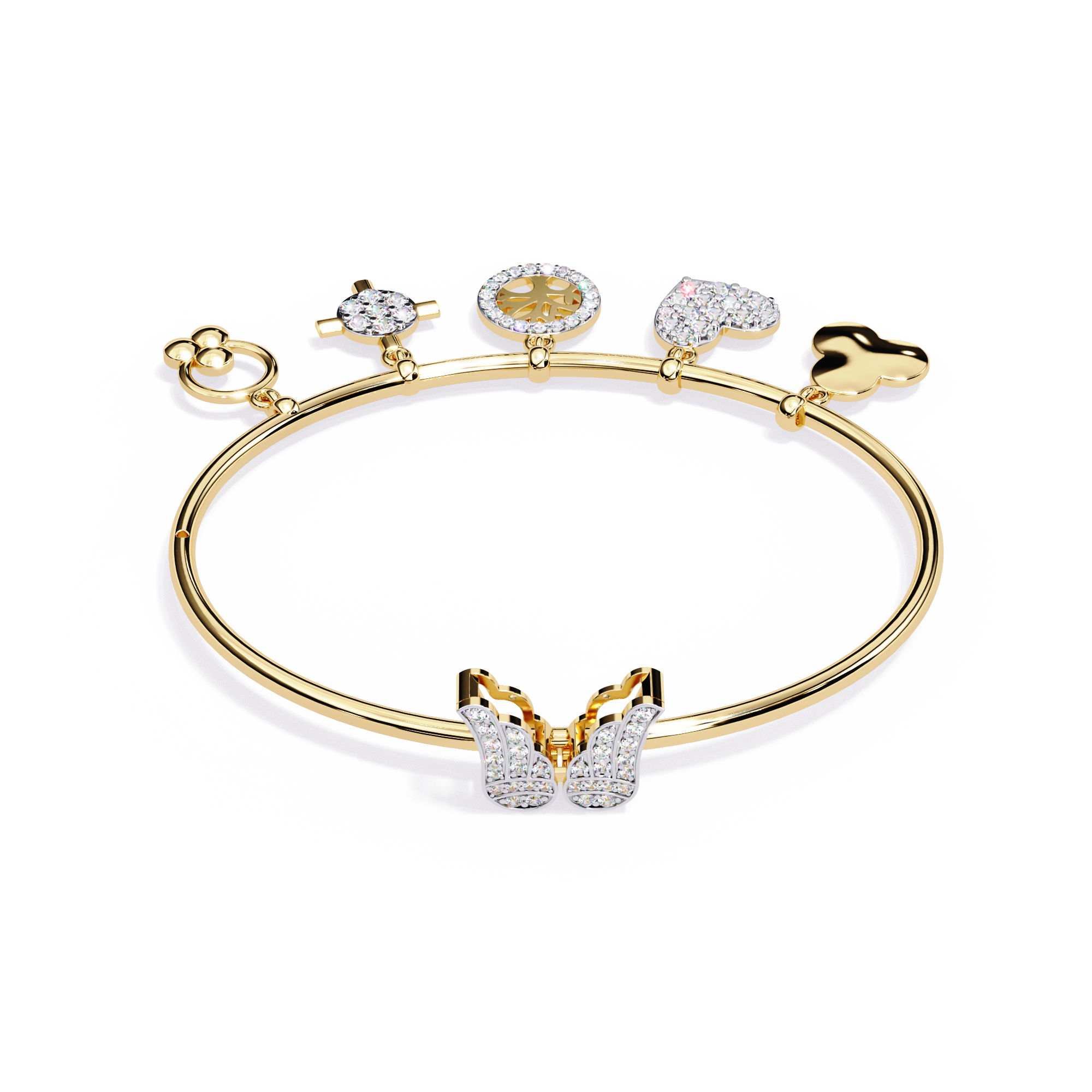 Fabulous  Bracelet With 18k Gold  Lab Grown Diamond.