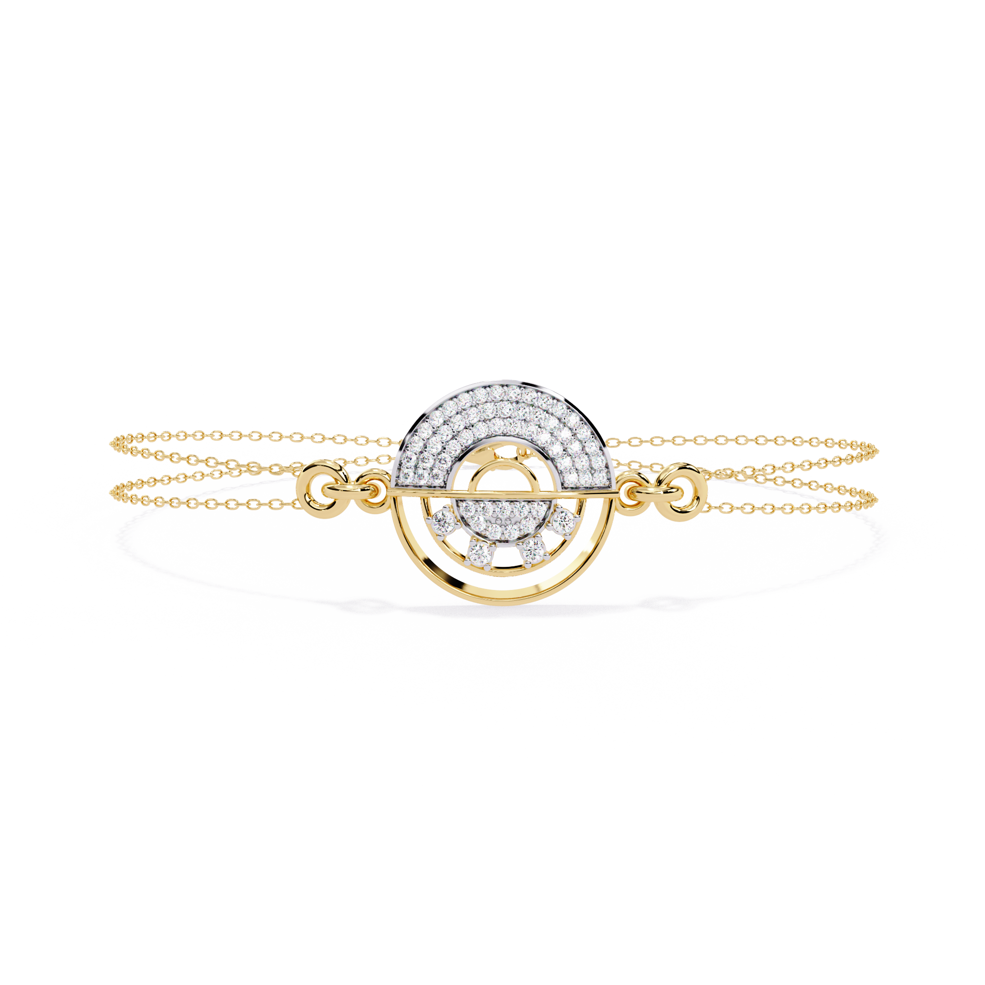 Fabulous  Bracelet With 18k Gold  Lab Grown Diamond.