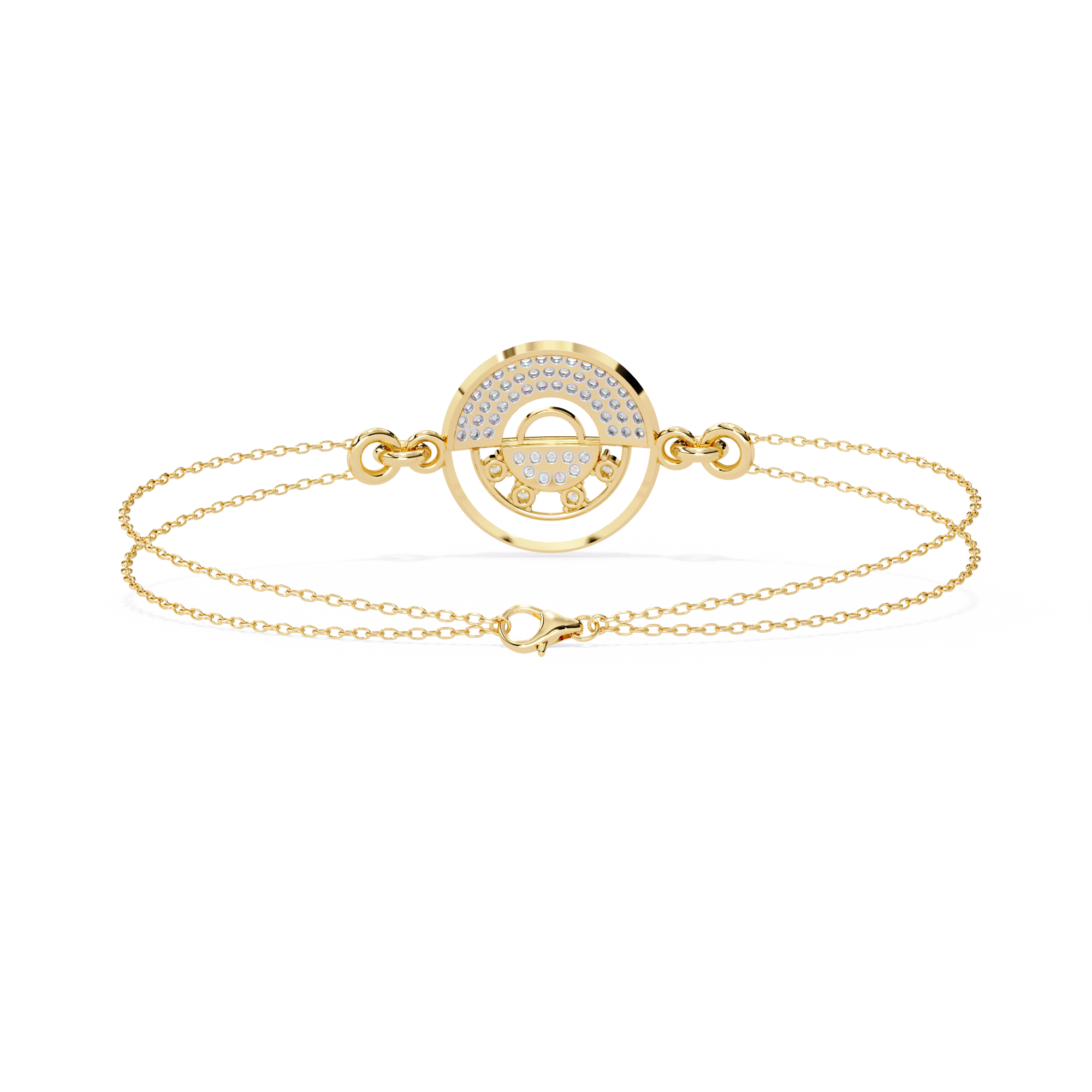 Fabulous  Bracelet With 18k Gold  Lab Grown Diamond.