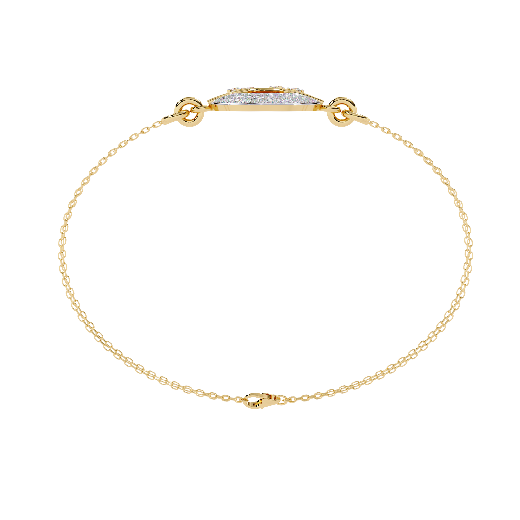 Fabulous  Bracelet With 18k Gold  Lab Grown Diamond.