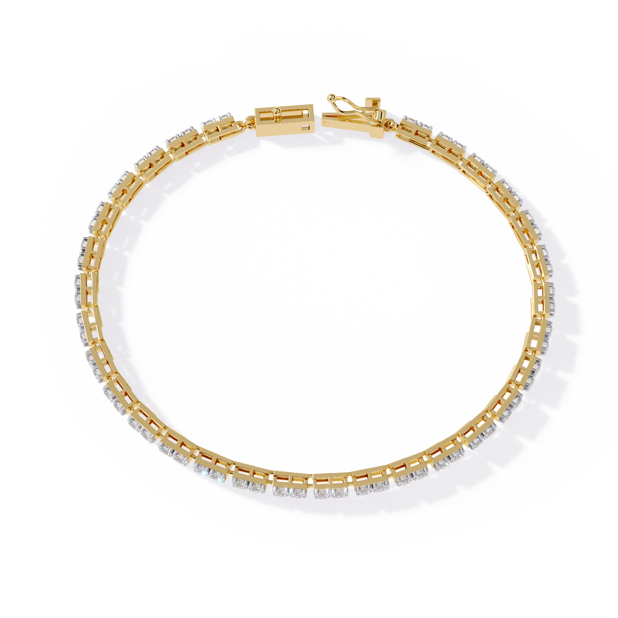 Fabulous  Bracelet With 18k Gold  Lab Grown Diamond.