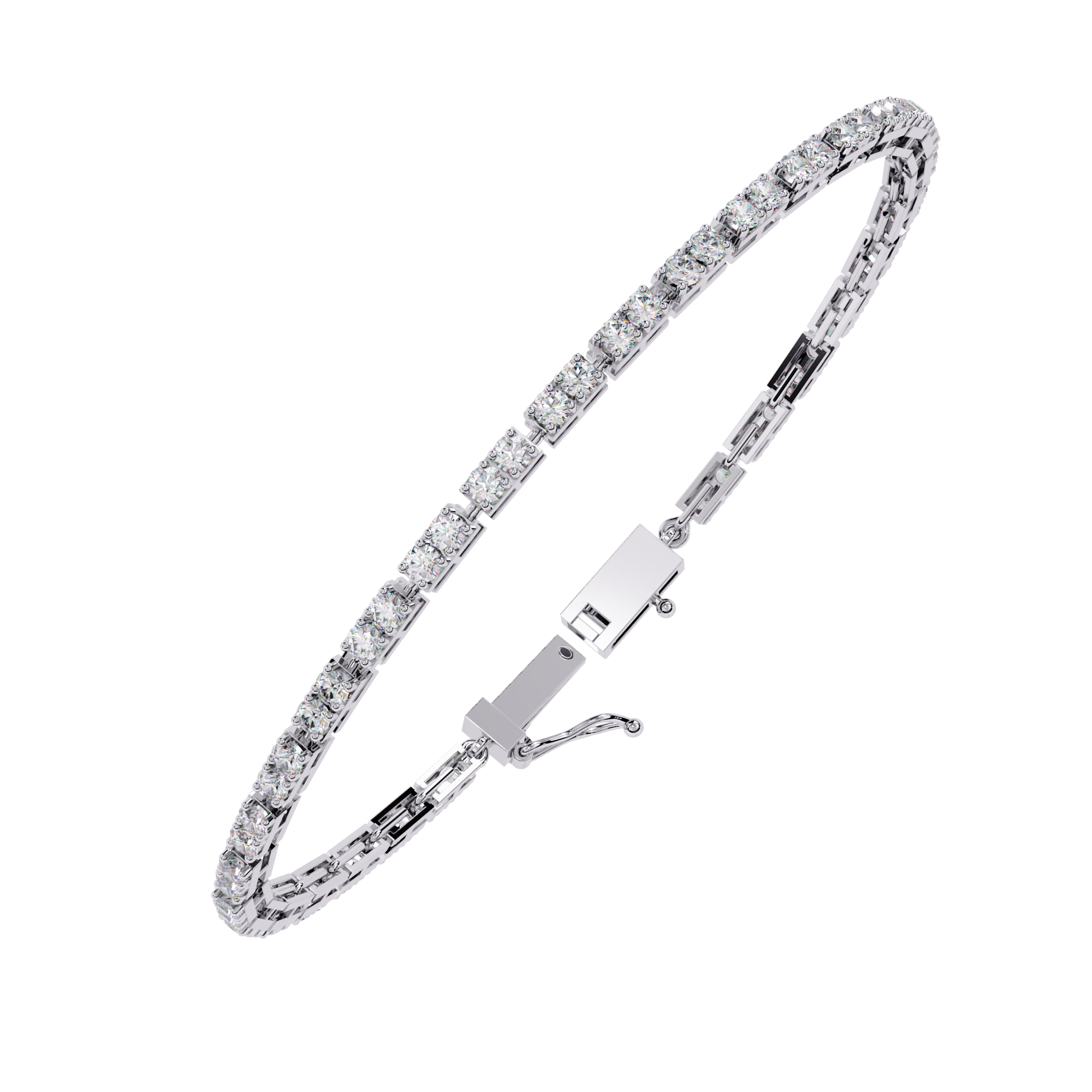 Fabulous  Bracelet With 18k Gold  Lab Grown Diamond.