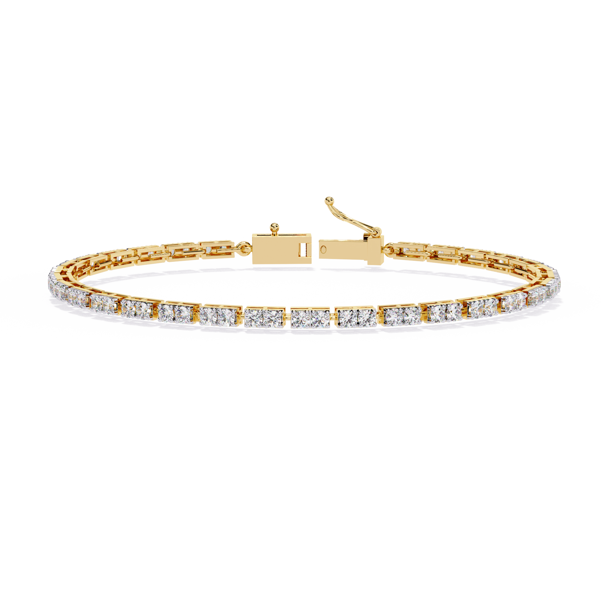 Fabulous  Bracelet With 18k Gold  Lab Grown Diamond.
