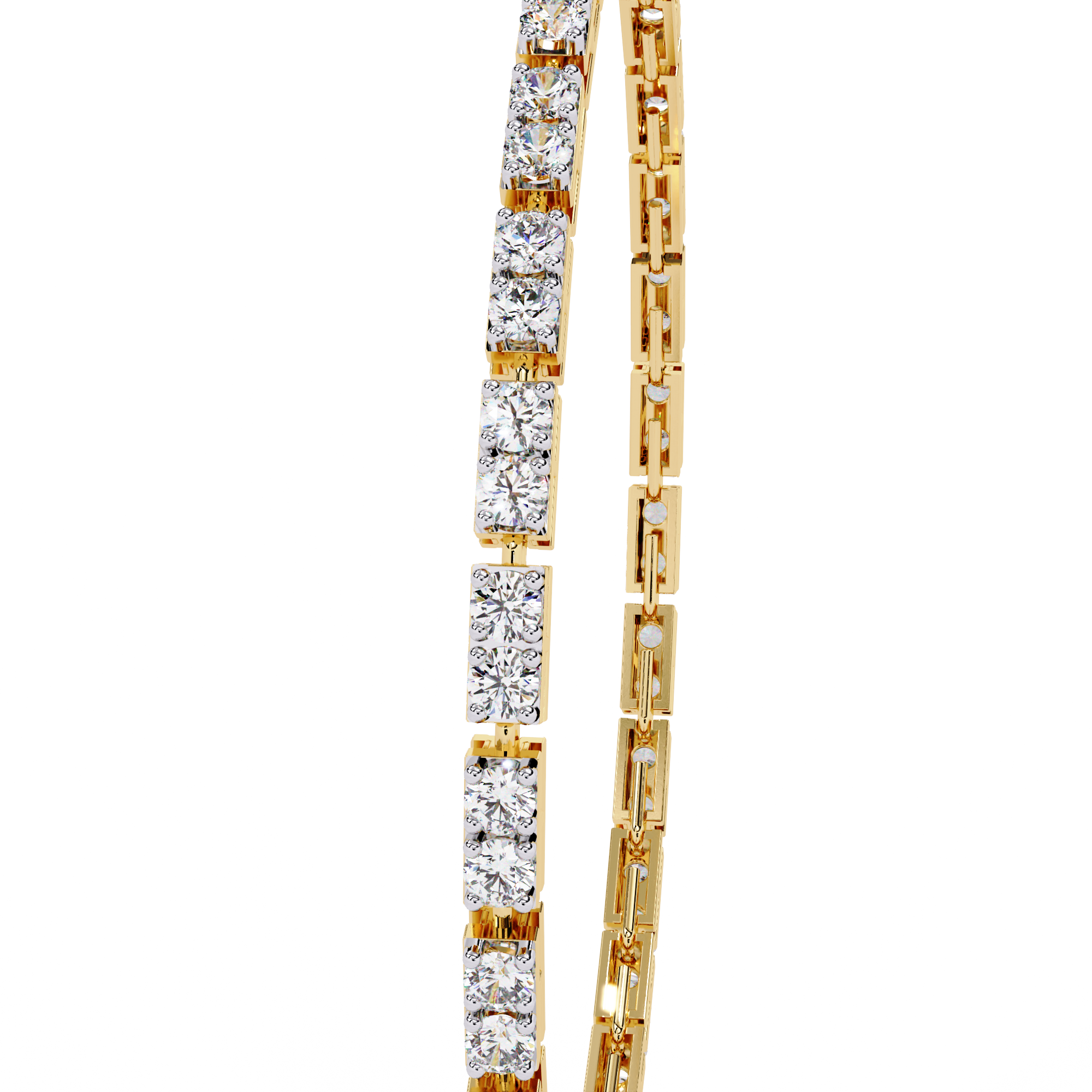 Fabulous  Bracelet With 18k Gold  Lab Grown Diamond.