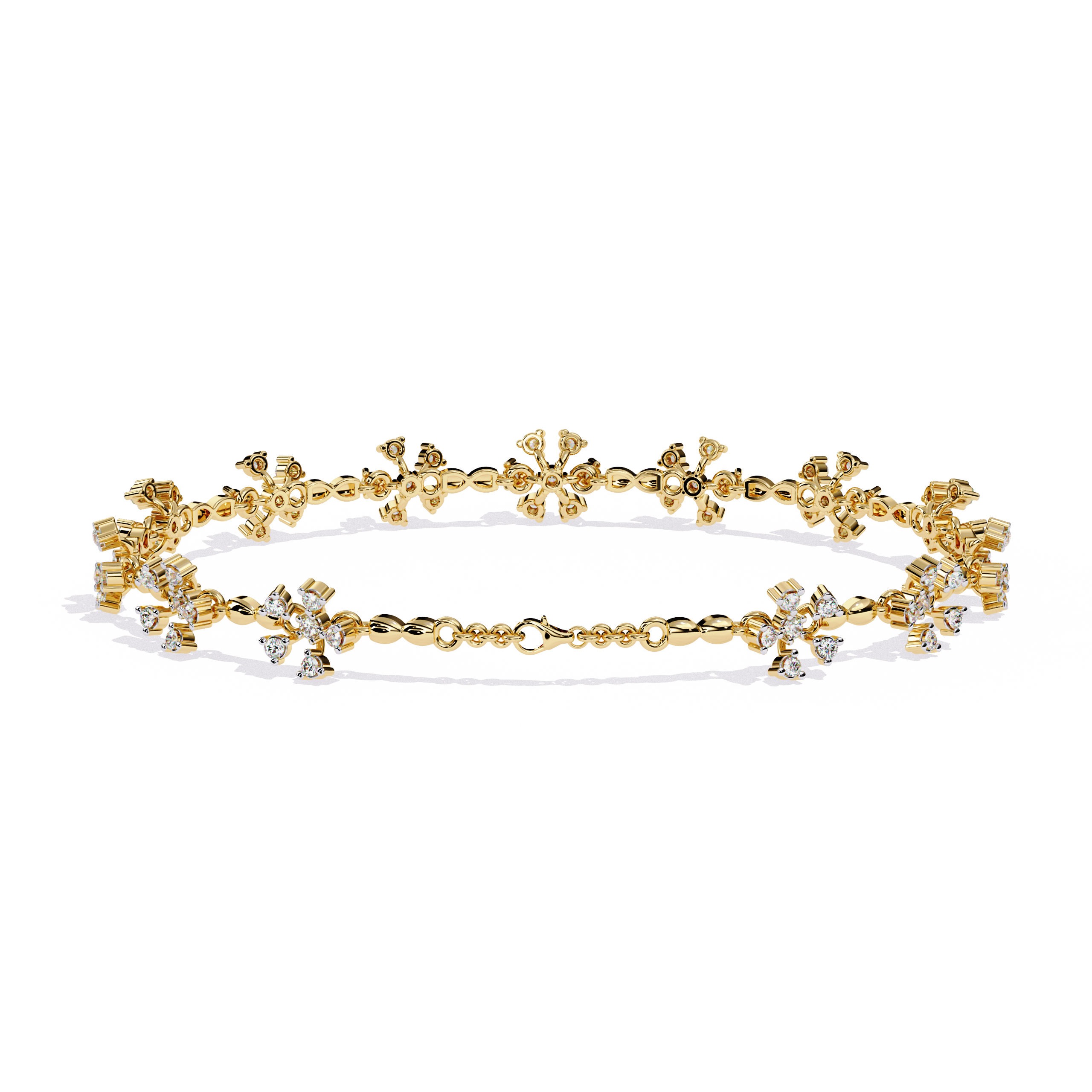 Fabulous  Bracelet With 18k Gold  Lab Grown Diamond.