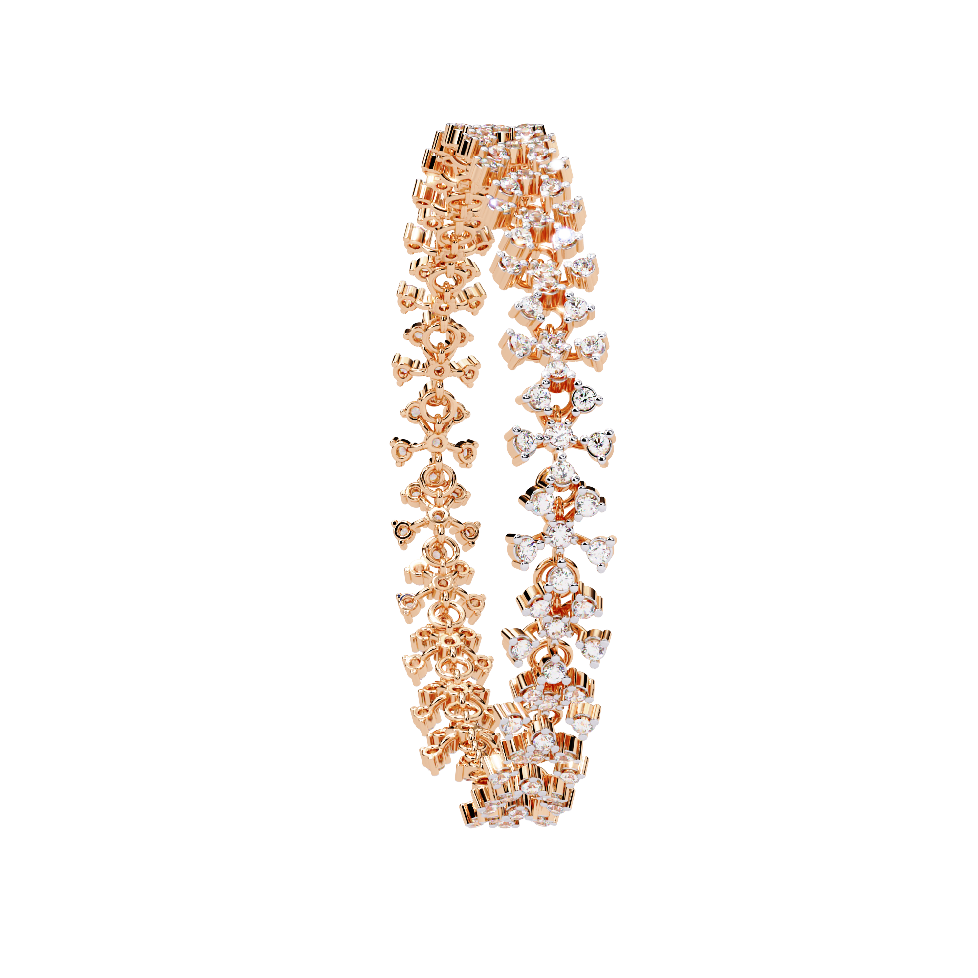 Fabulous  Bracelet With 18k Gold  Lab Grown Diamond.