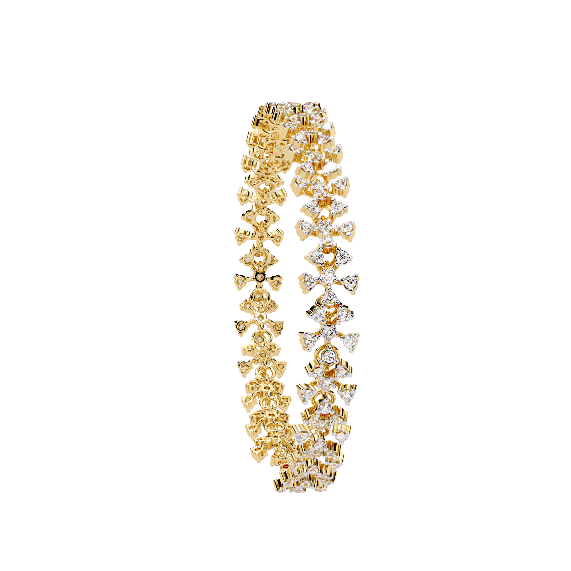 Fabulous  Bracelet With 18k Gold  Lab Grown Diamond.