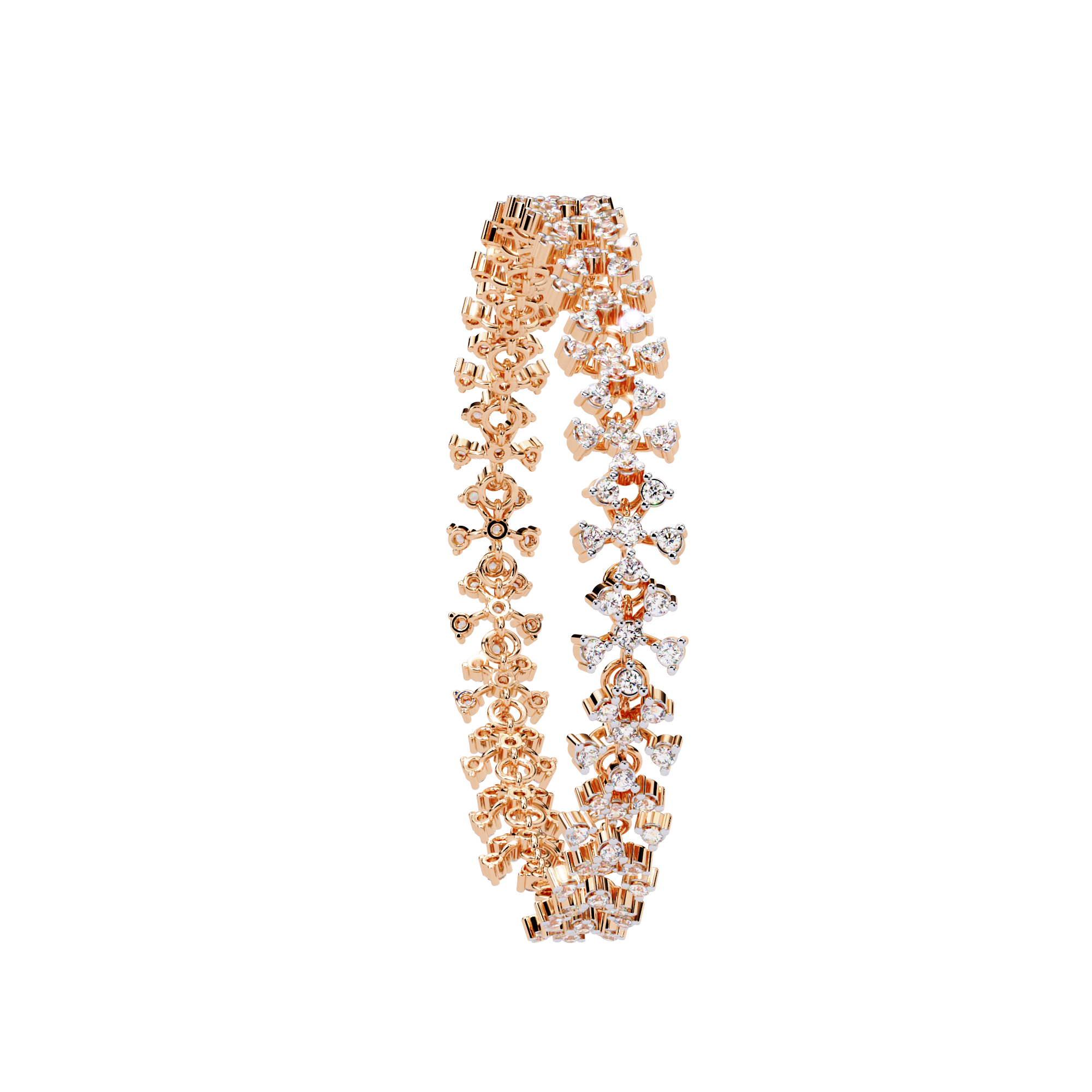 Fabulous  Bracelet With 18k Gold  Lab Grown Diamond.