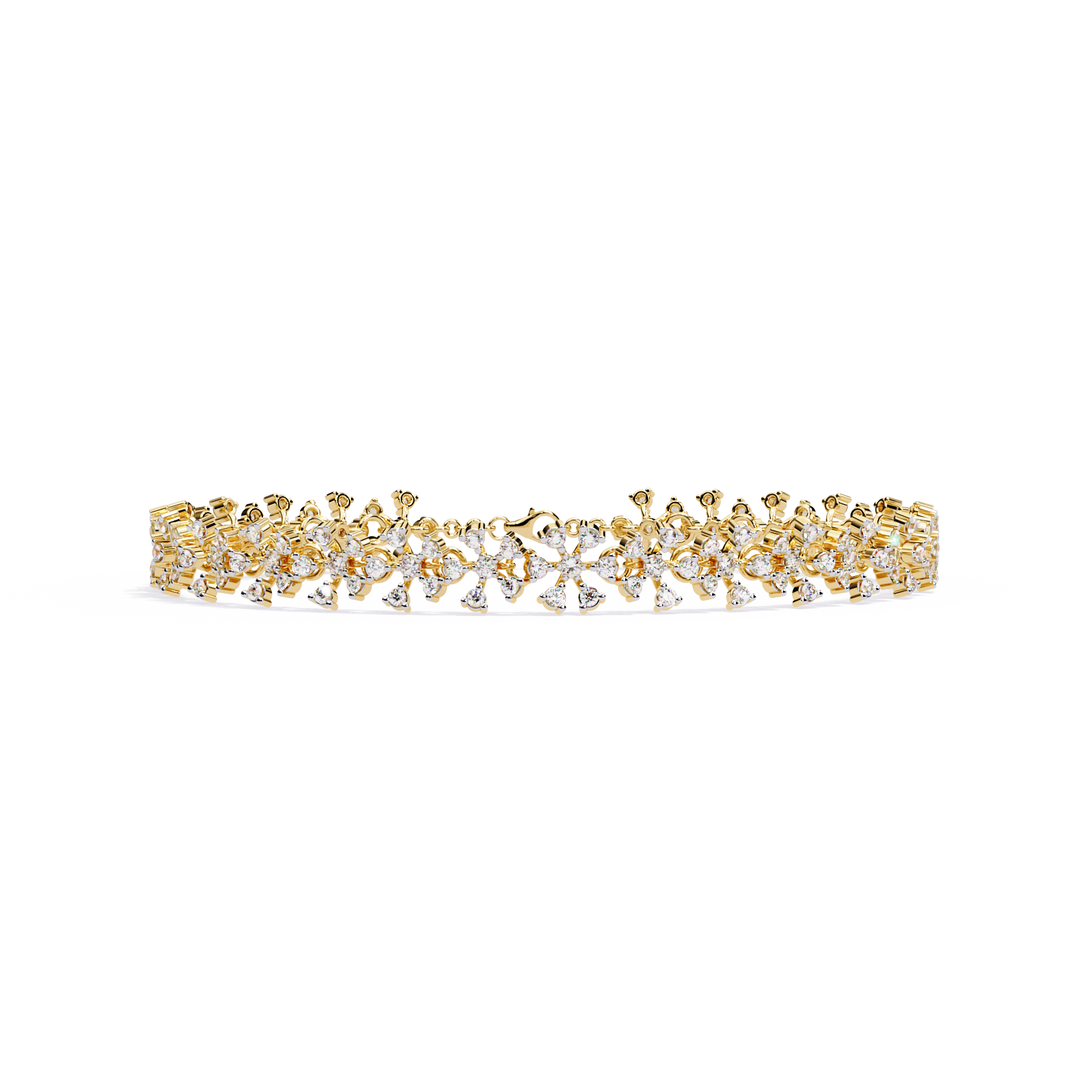 Fabulous  Bracelet With 18k Gold  Lab Grown Diamond.