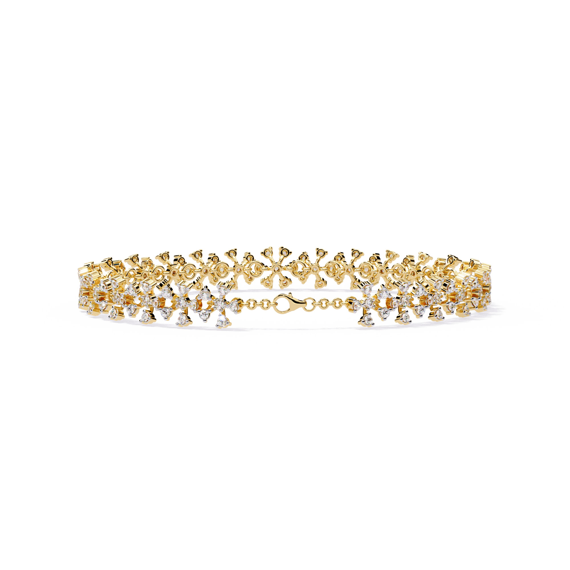 Fabulous  Bracelet With 18k Gold  Lab Grown Diamond.