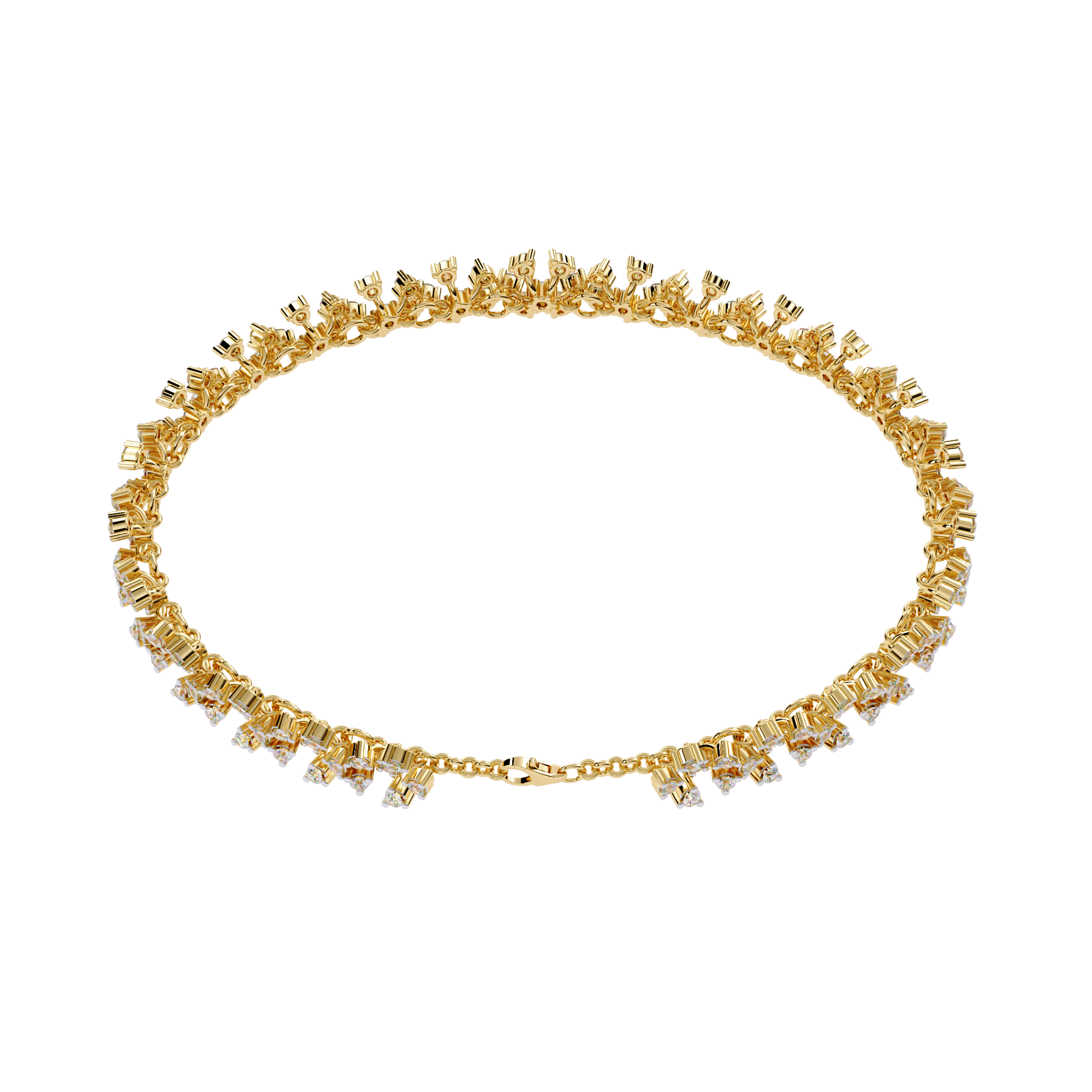 Fabulous  Bracelet With 18k Gold  Lab Grown Diamond.