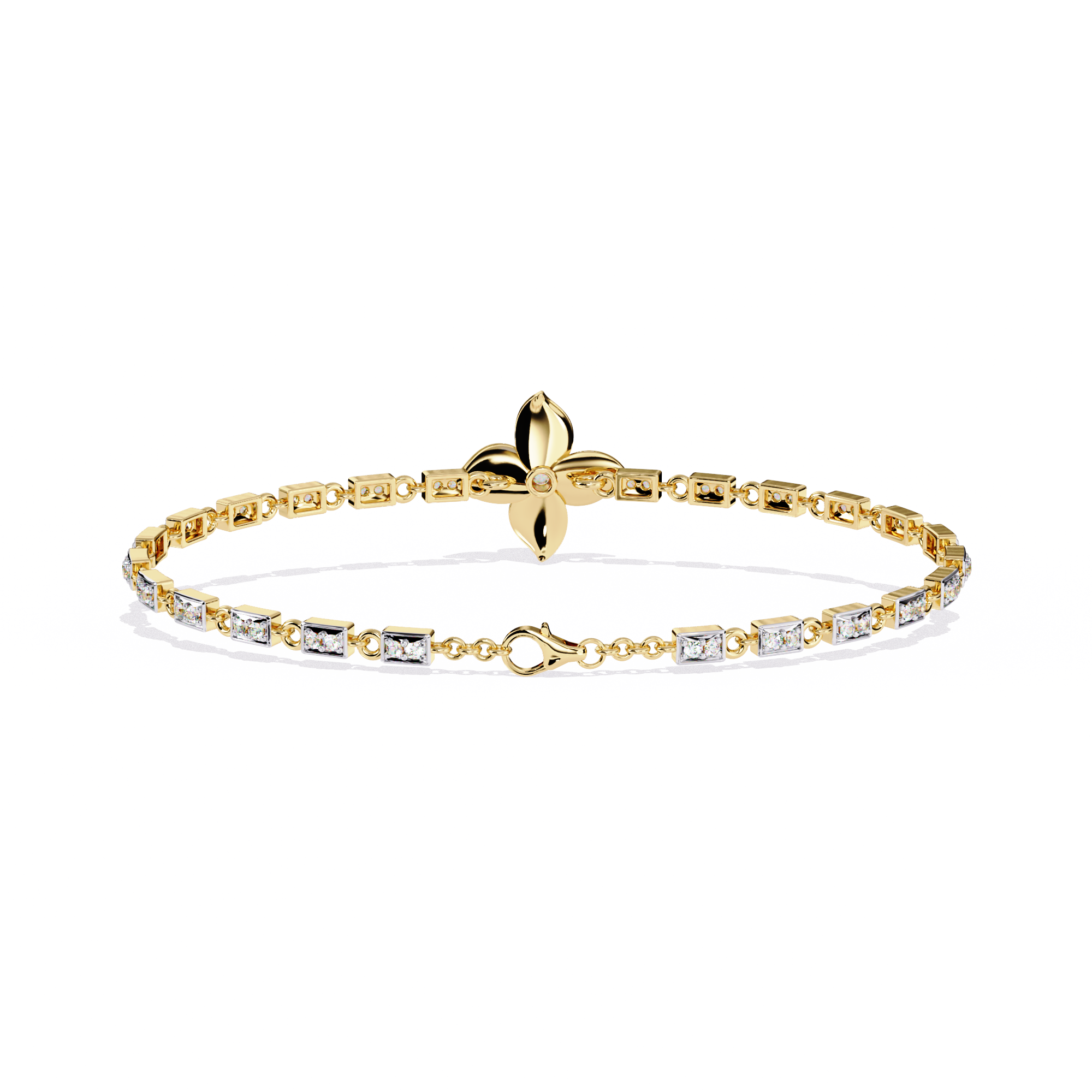 Fabulous  Bracelet With 18k Gold  Lab Grown Diamond.