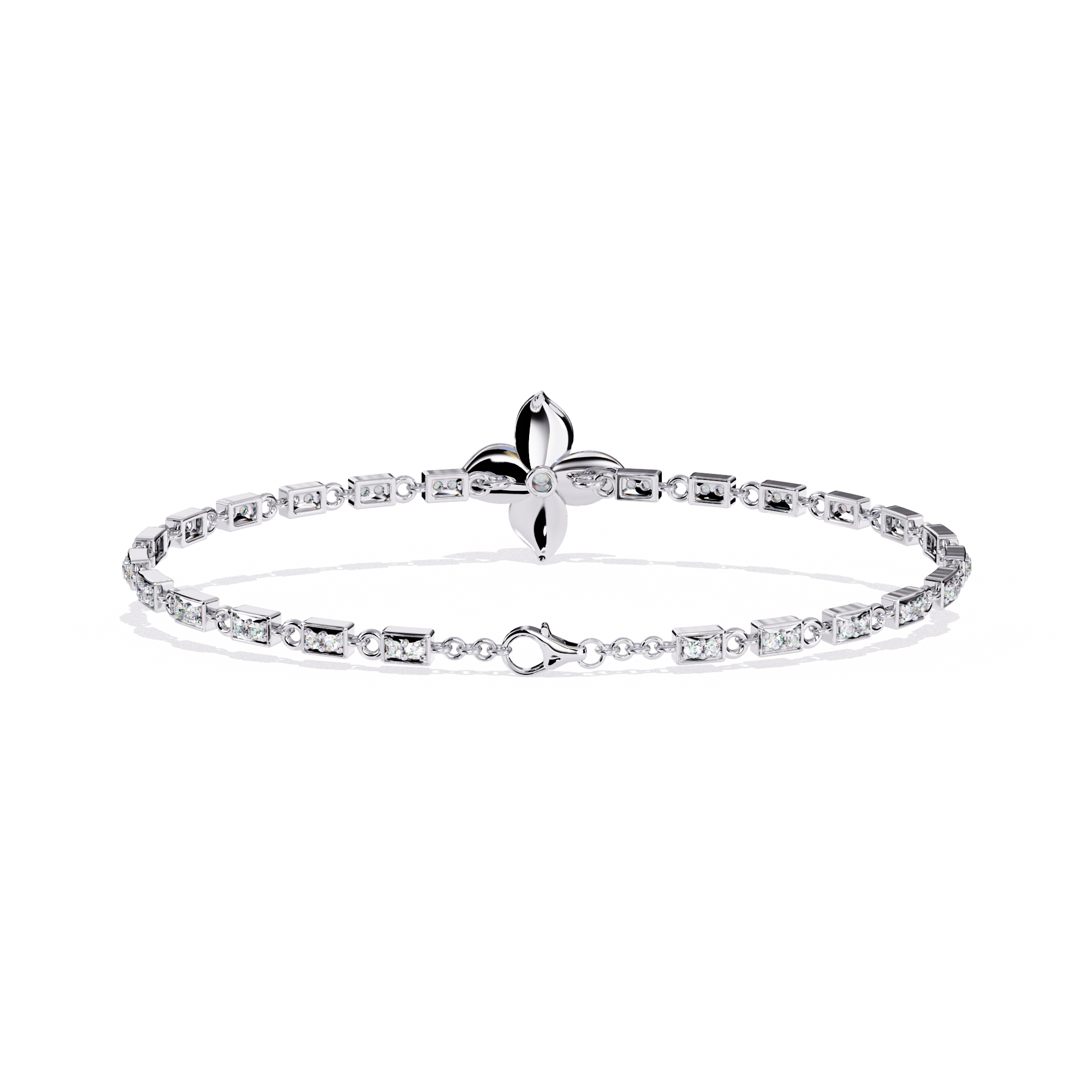 Fabulous  Bracelet With 18k Gold  Lab Grown Diamond.