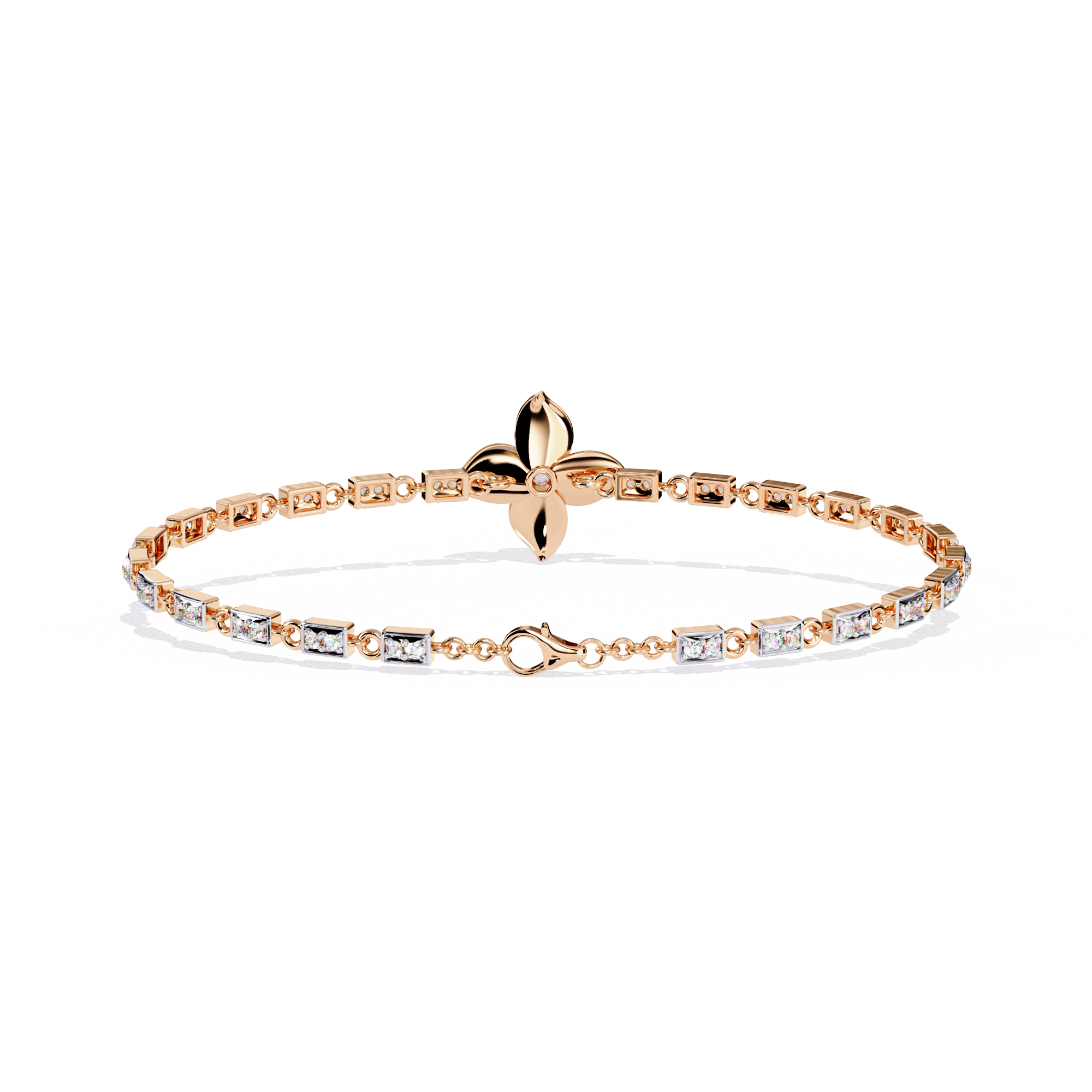 Fabulous  Bracelet With 18k Gold  Lab Grown Diamond.