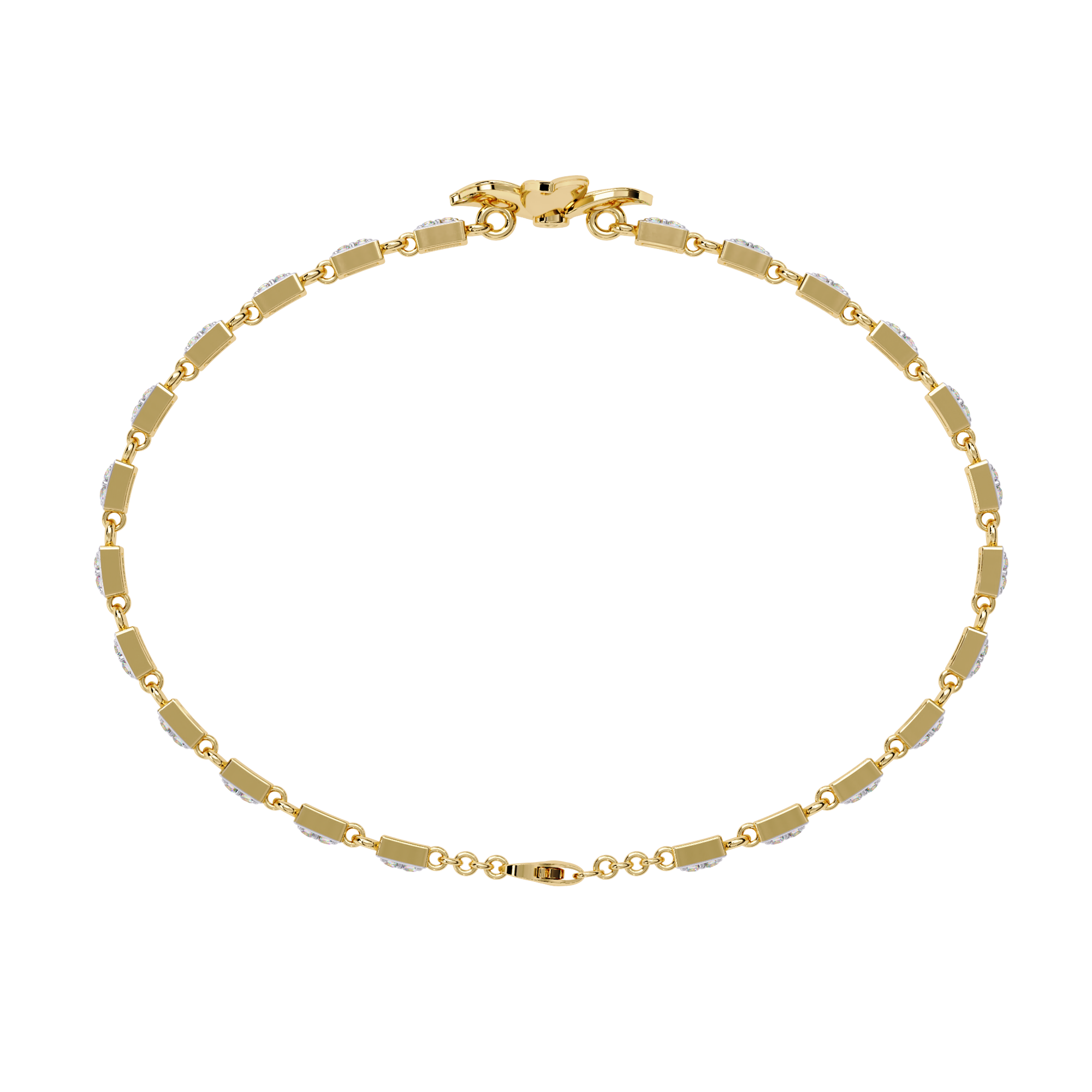 Fabulous  Bracelet With 18k Gold  Lab Grown Diamond.