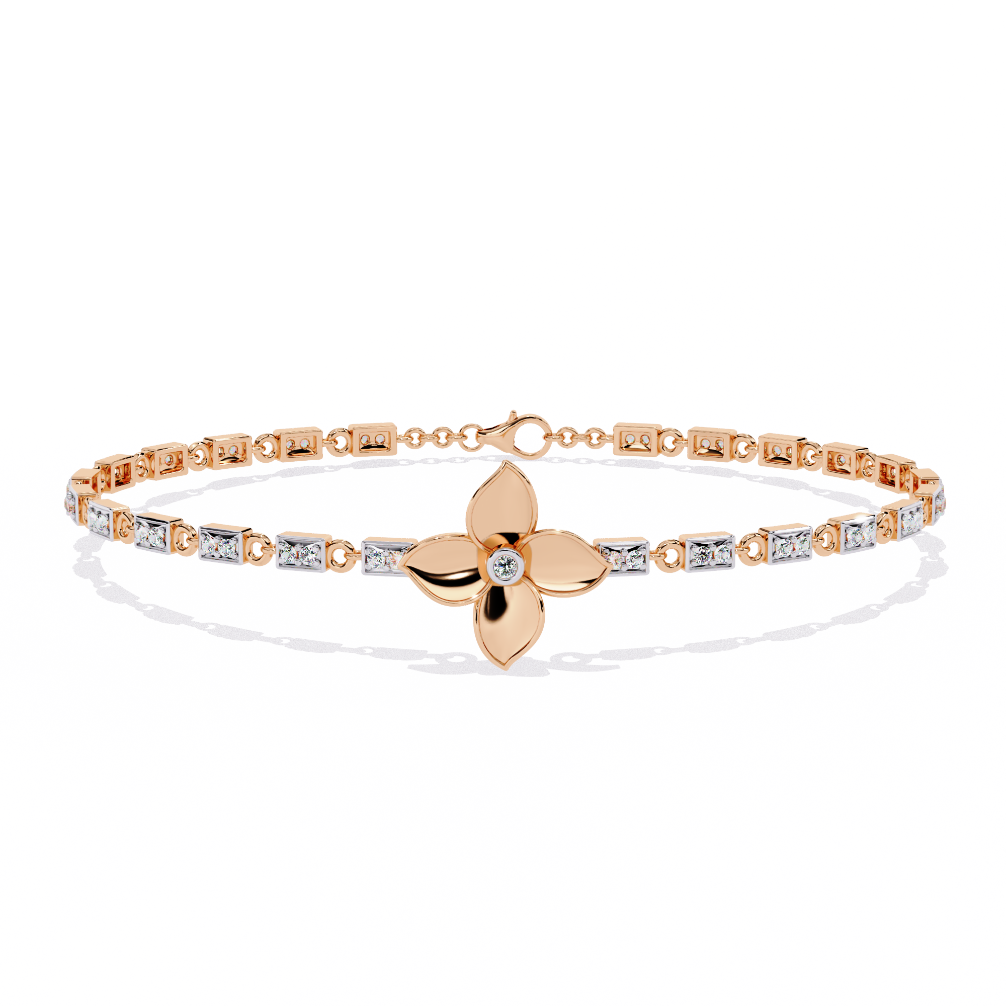 Fabulous  Bracelet With 18k Gold  Lab Grown Diamond.