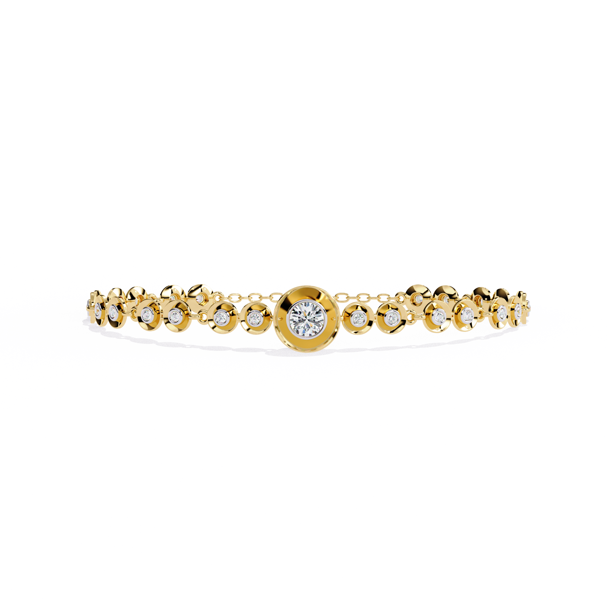 Fabulous  Bracelet With 18k Gold  Lab Grown Diamond.