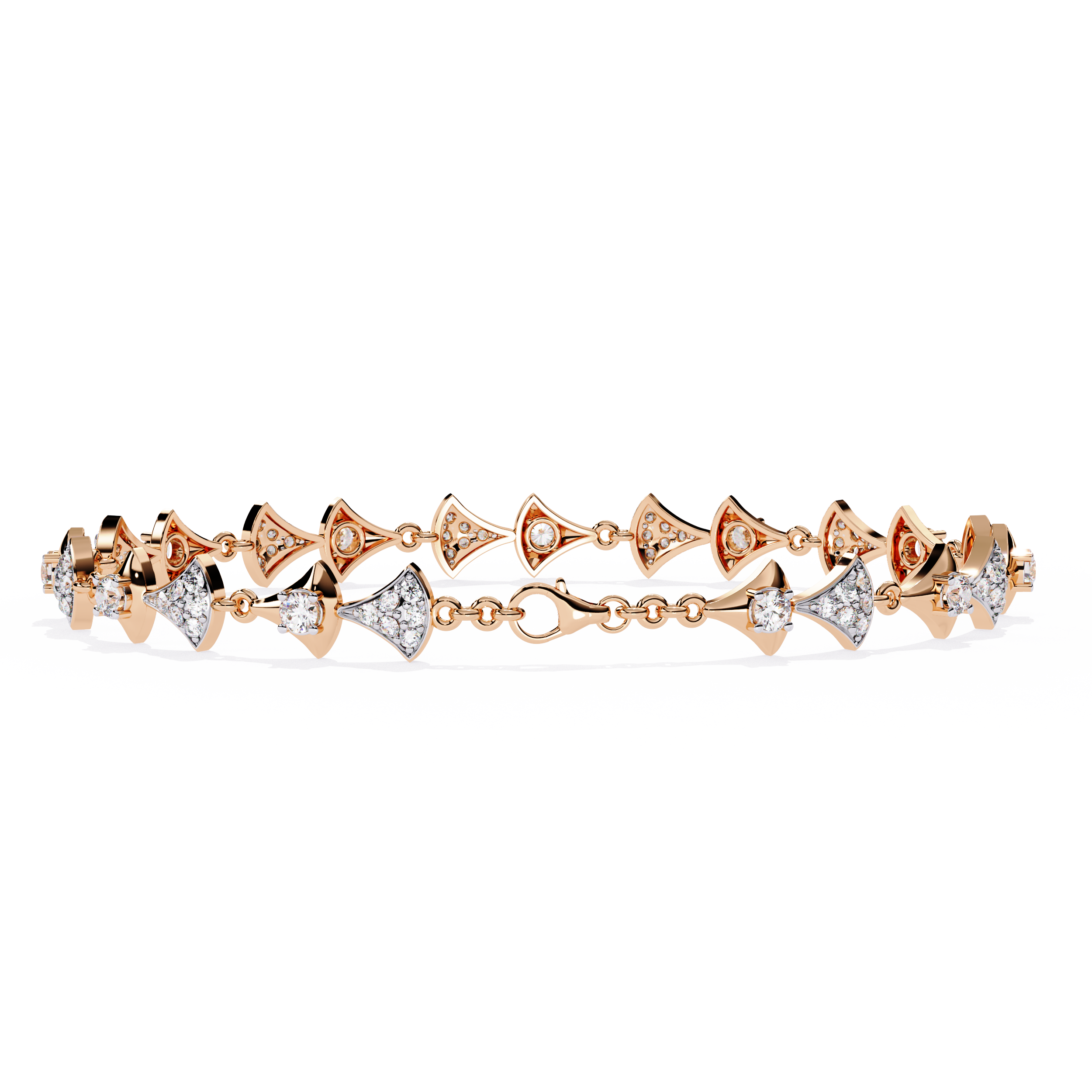 Fabulous  Bracelet With 18k Gold  Lab Grown Diamond.