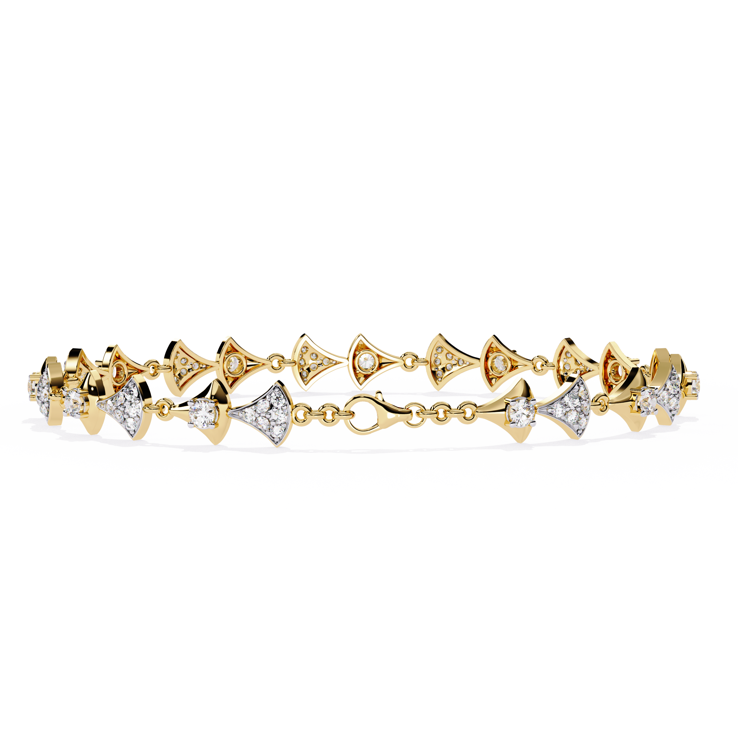 Fabulous  Bracelet With 18k Gold  Lab Grown Diamond.