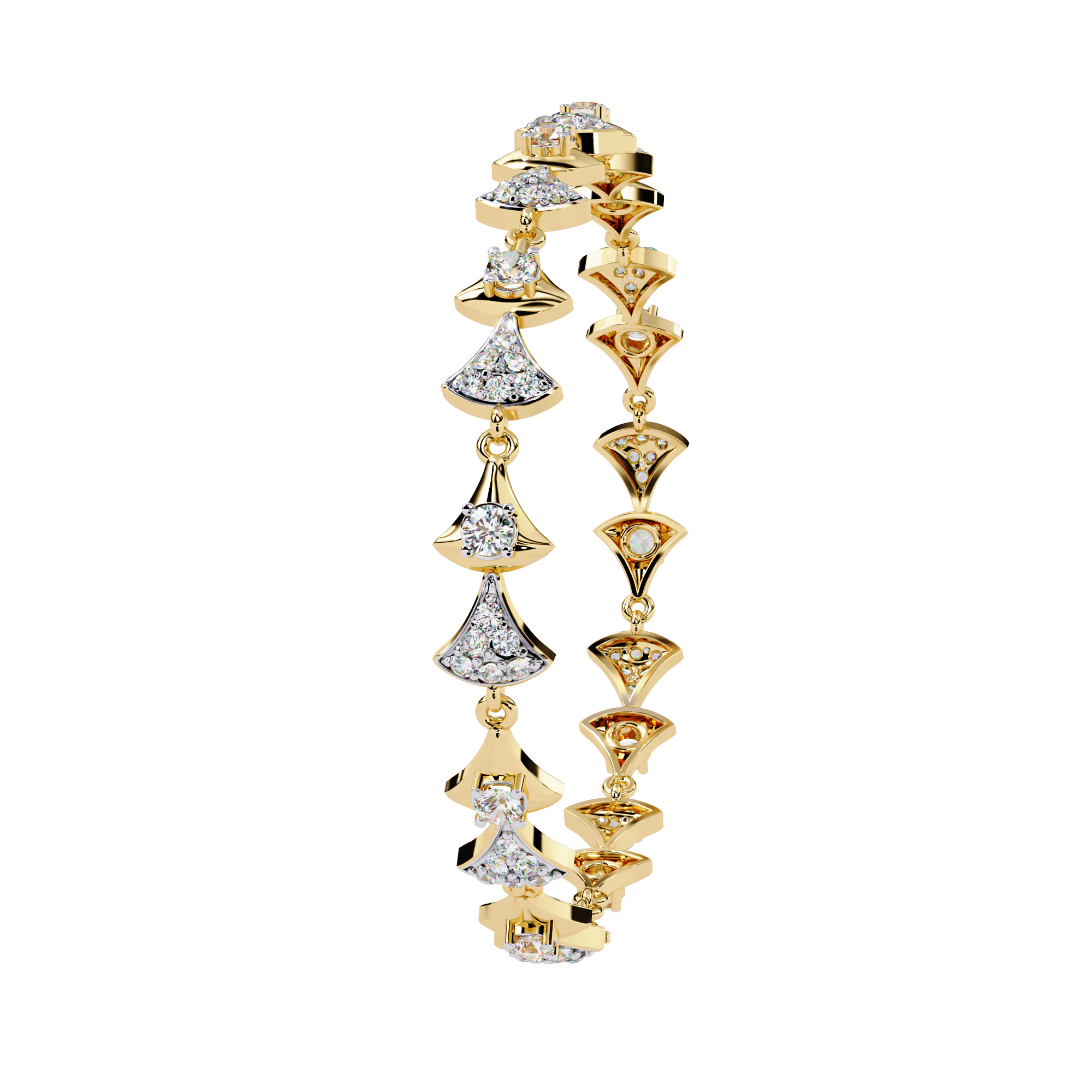 Fabulous  Bracelet With 18k Gold  Lab Grown Diamond.