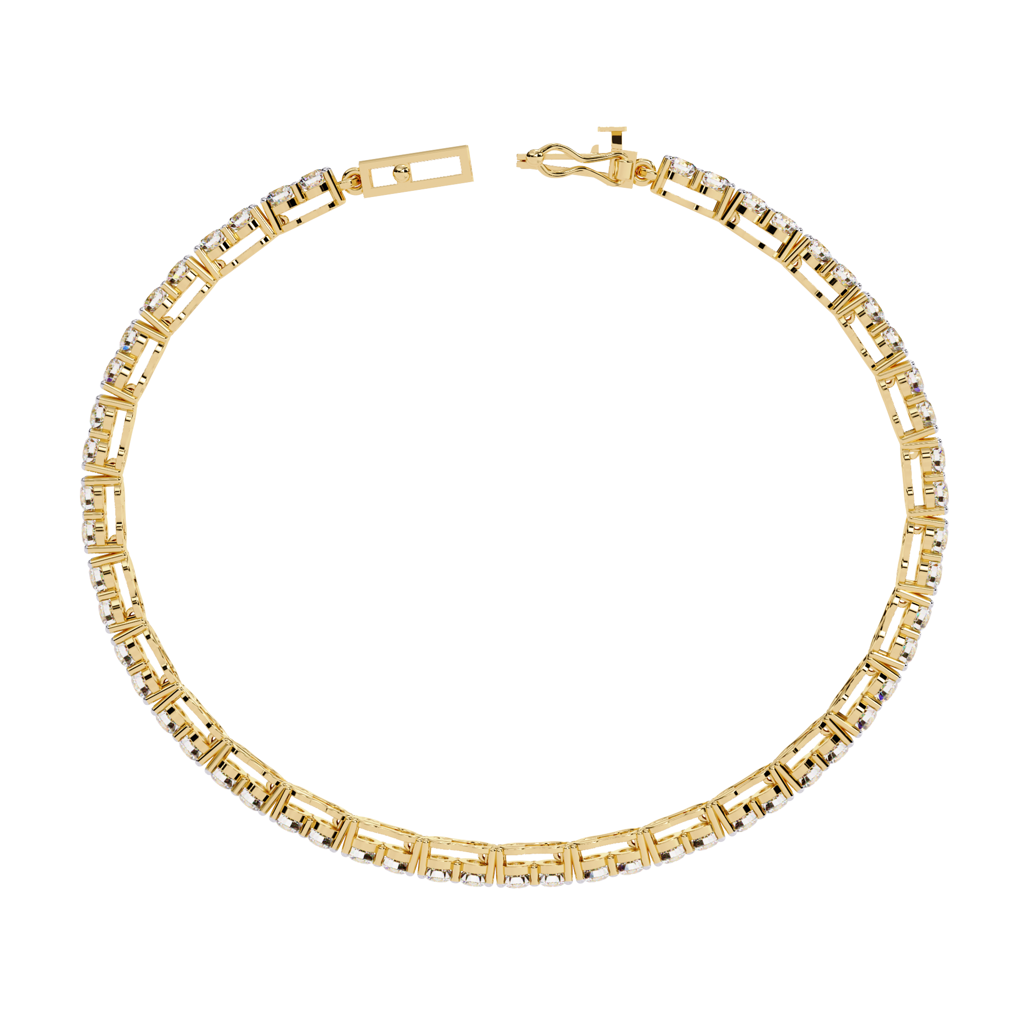Fabulous  Bracelet With 18k Gold  Lab Grown Diamond.