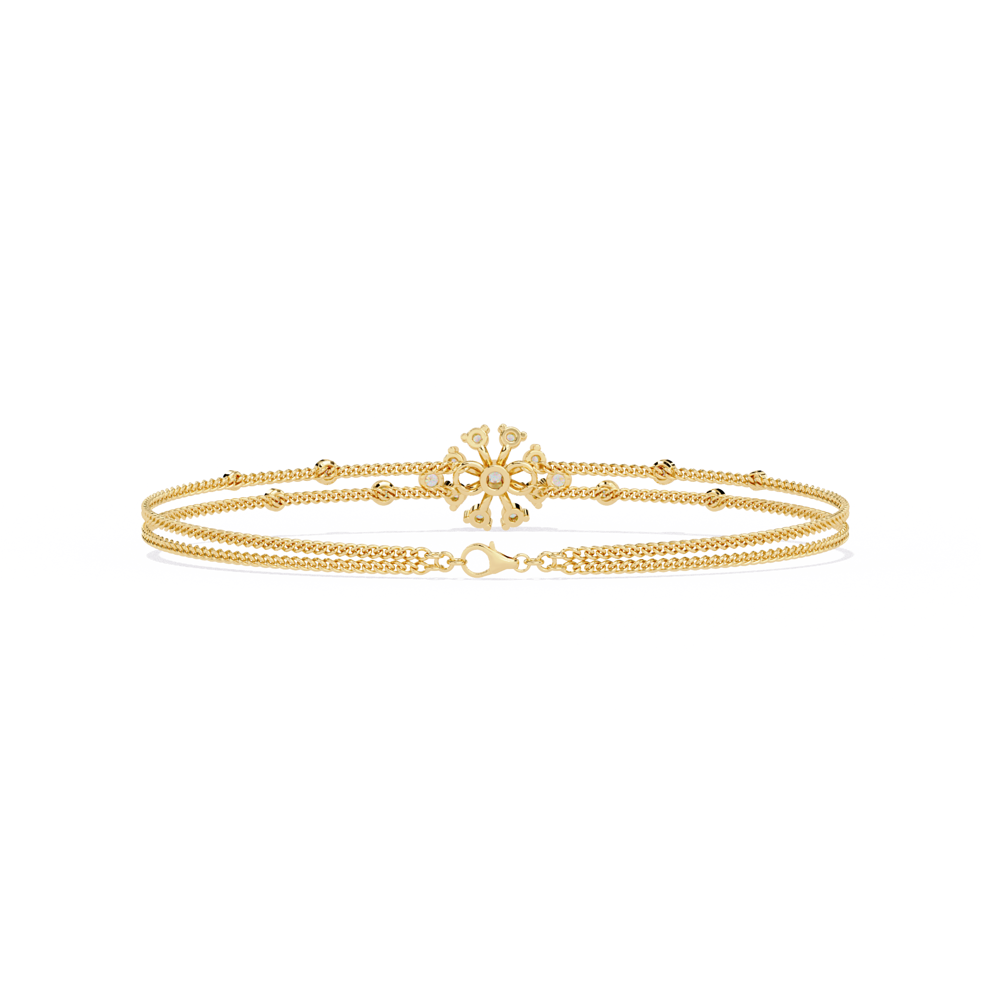 Fabulous  Bracelet With 18k Gold  Lab Grown Diamond.