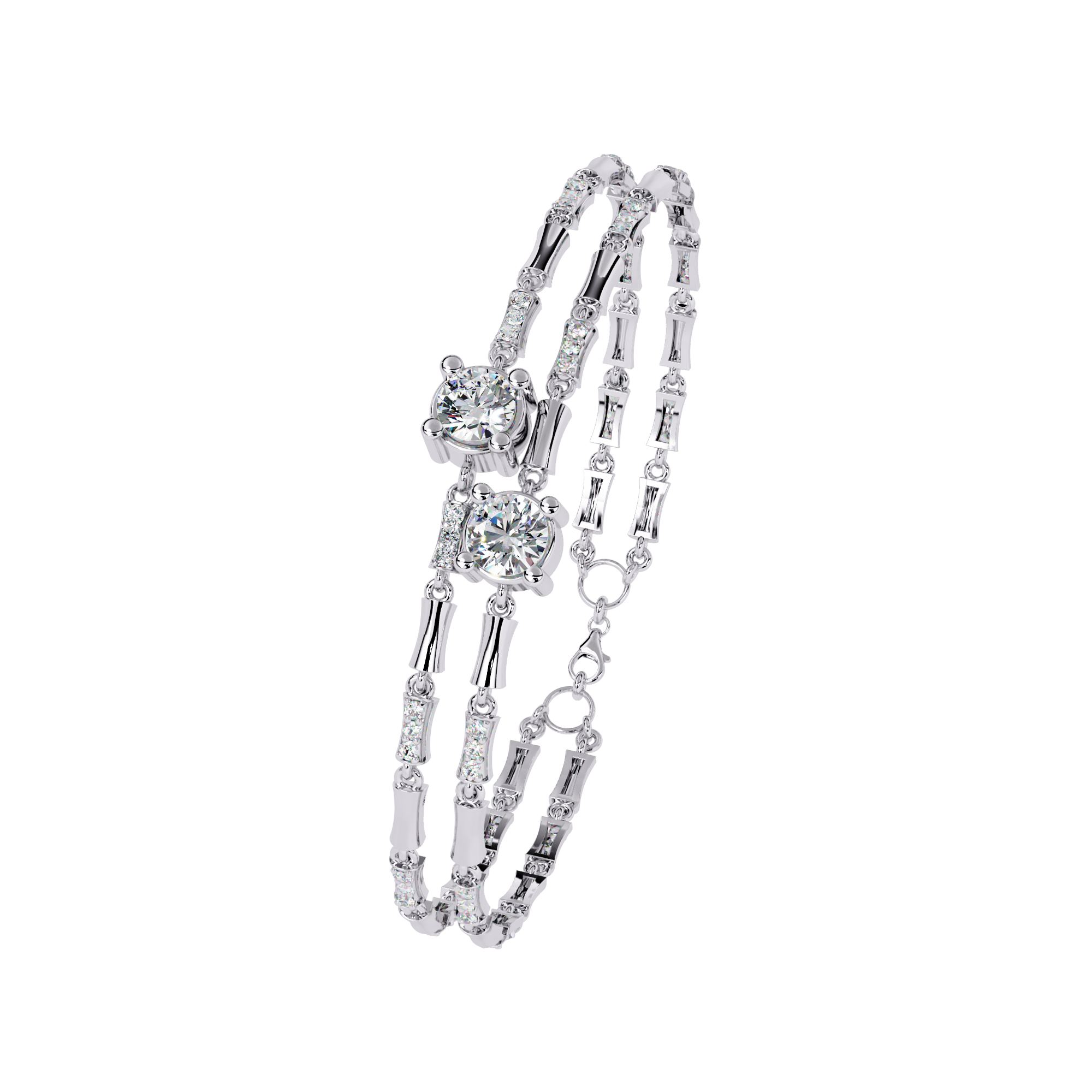 Fabulous  Bracelet With 18k Gold  Lab Grown Diamond.