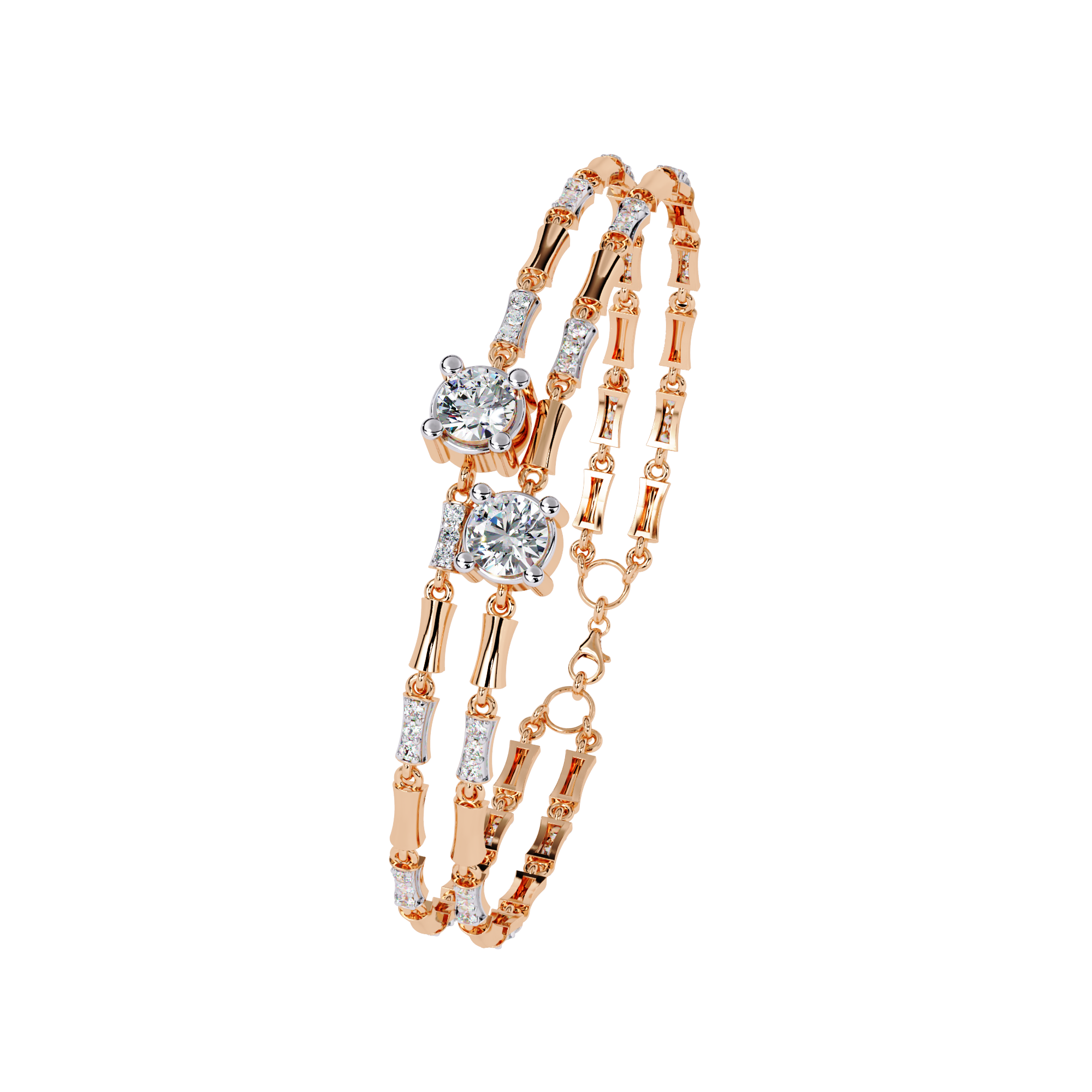 Fabulous  Bracelet With 18k Gold  Lab Grown Diamond.