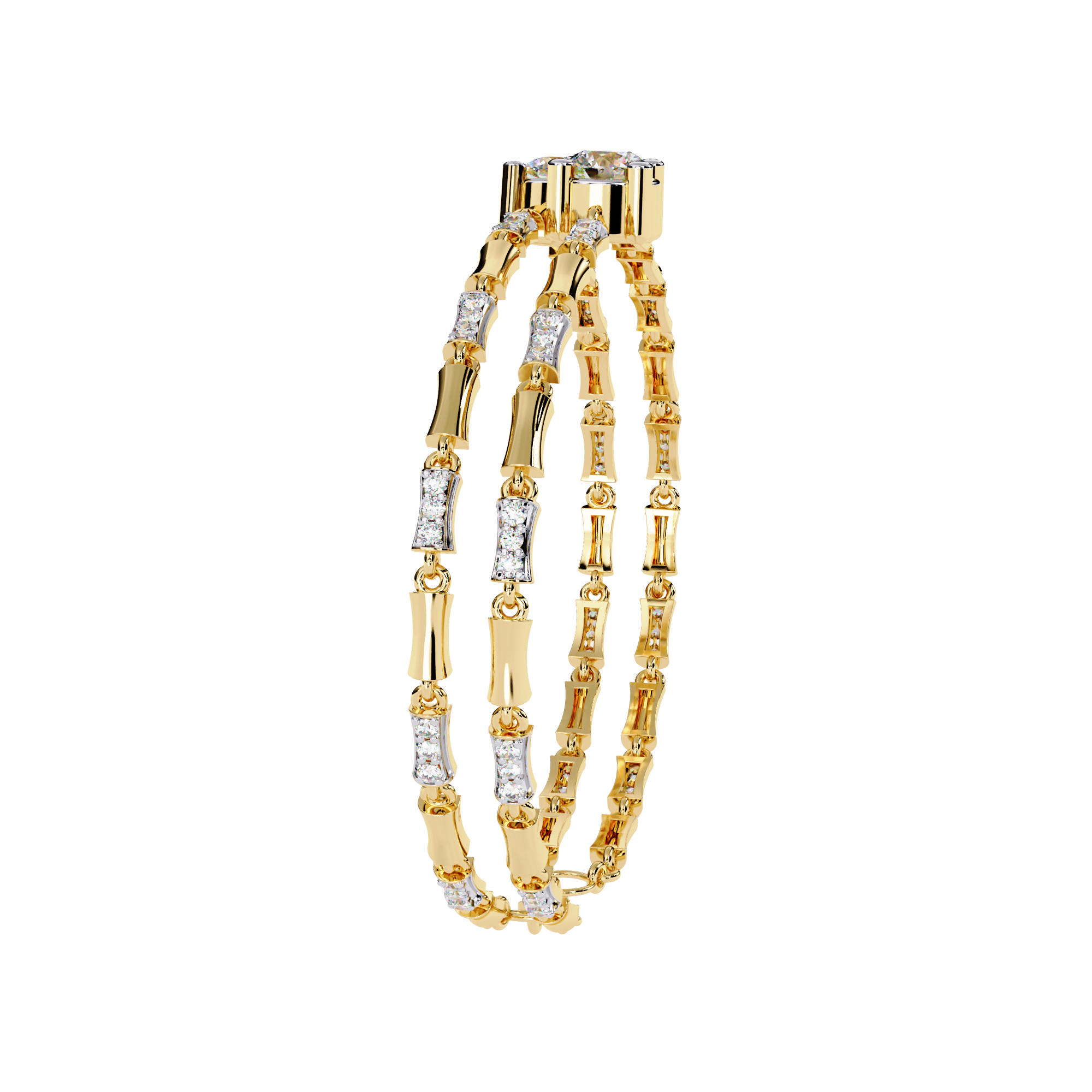 Fabulous  Bracelet With 18k Gold  Lab Grown Diamond.