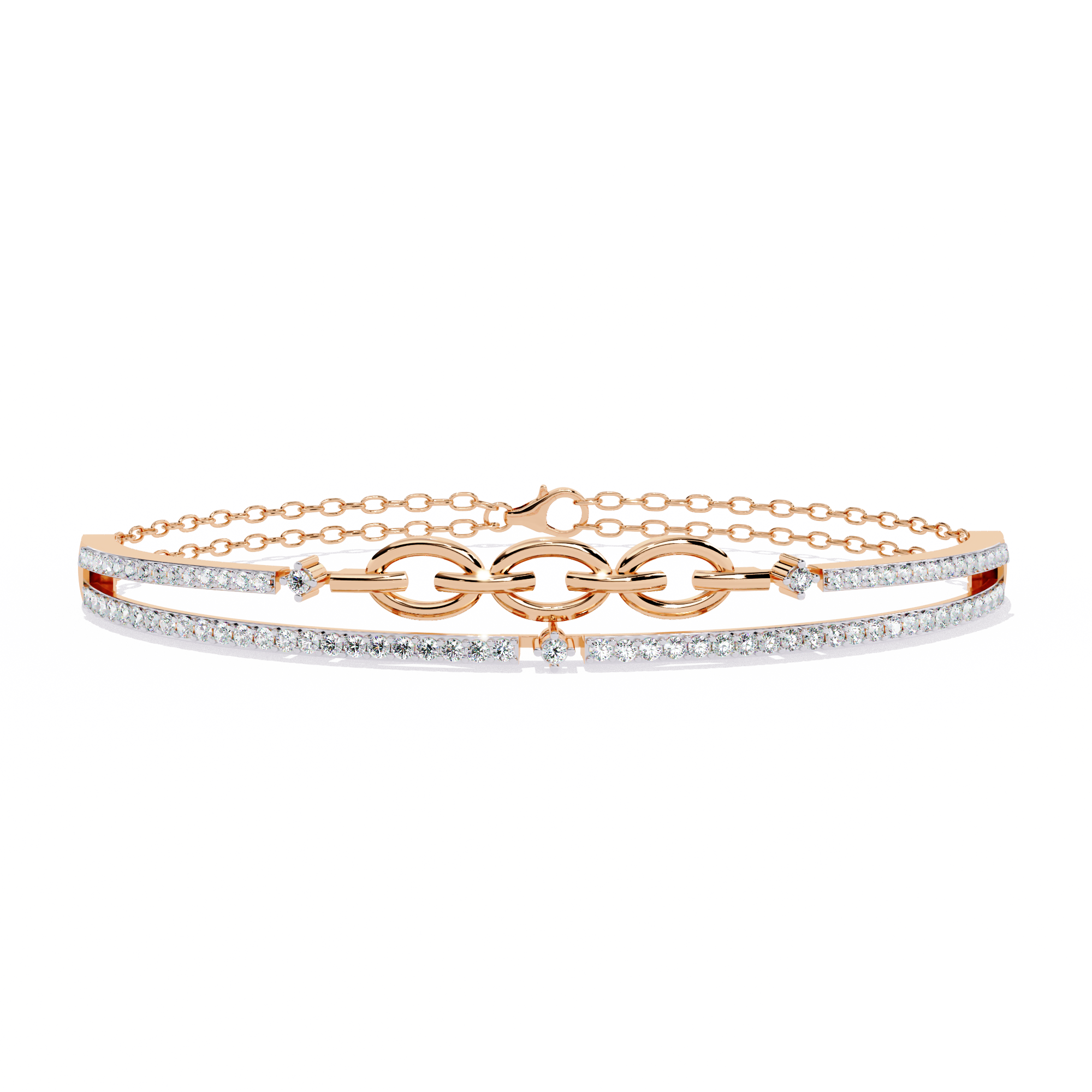 Fabulous  Bracelet With 18k Gold  Lab Grown Diamond.