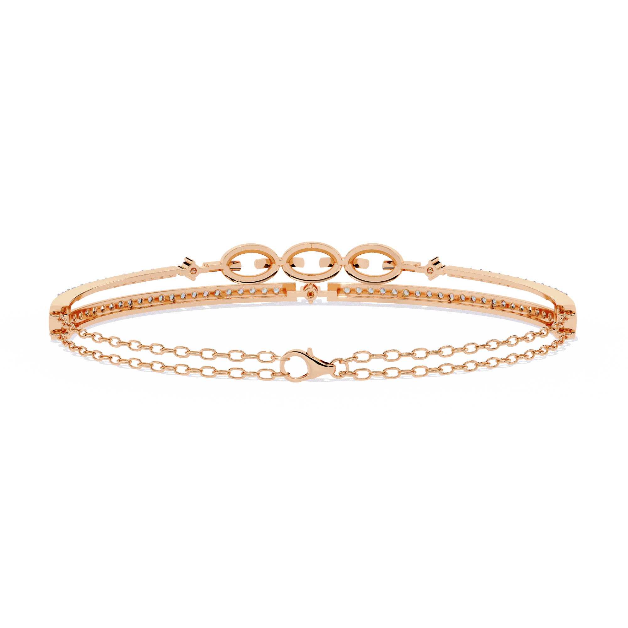 Fabulous  Bracelet With 18k Gold  Lab Grown Diamond.