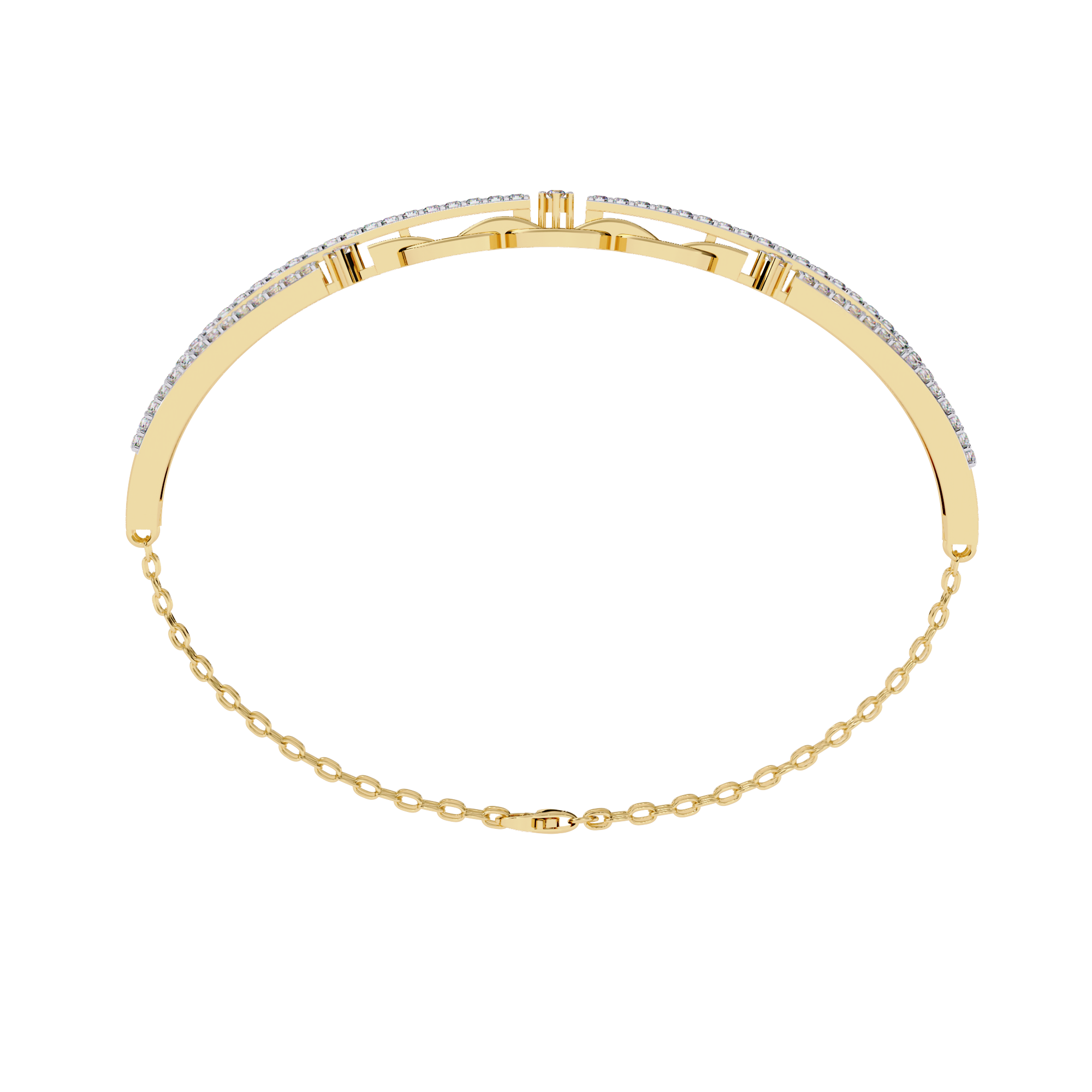 Fabulous  Bracelet With 18k Gold  Lab Grown Diamond.