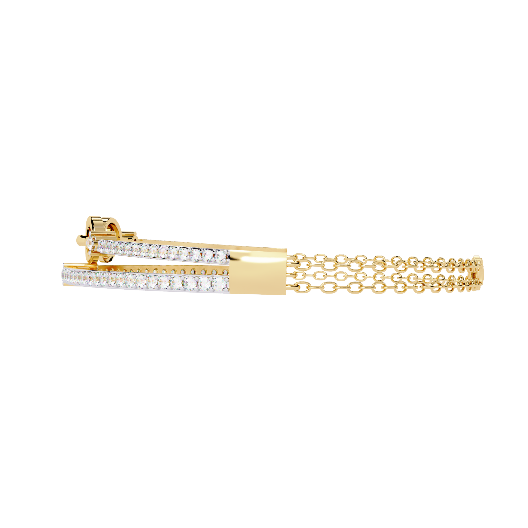Fabulous  Bracelet With 18k Gold  Lab Grown Diamond.