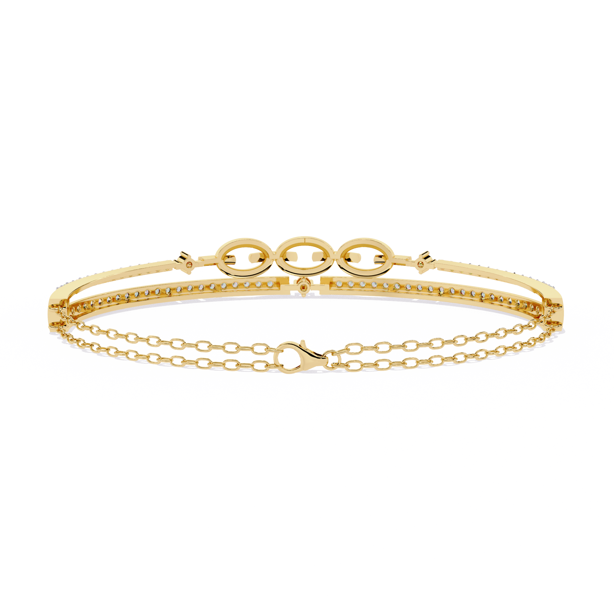 Fabulous  Bracelet With 18k Gold  Lab Grown Diamond.