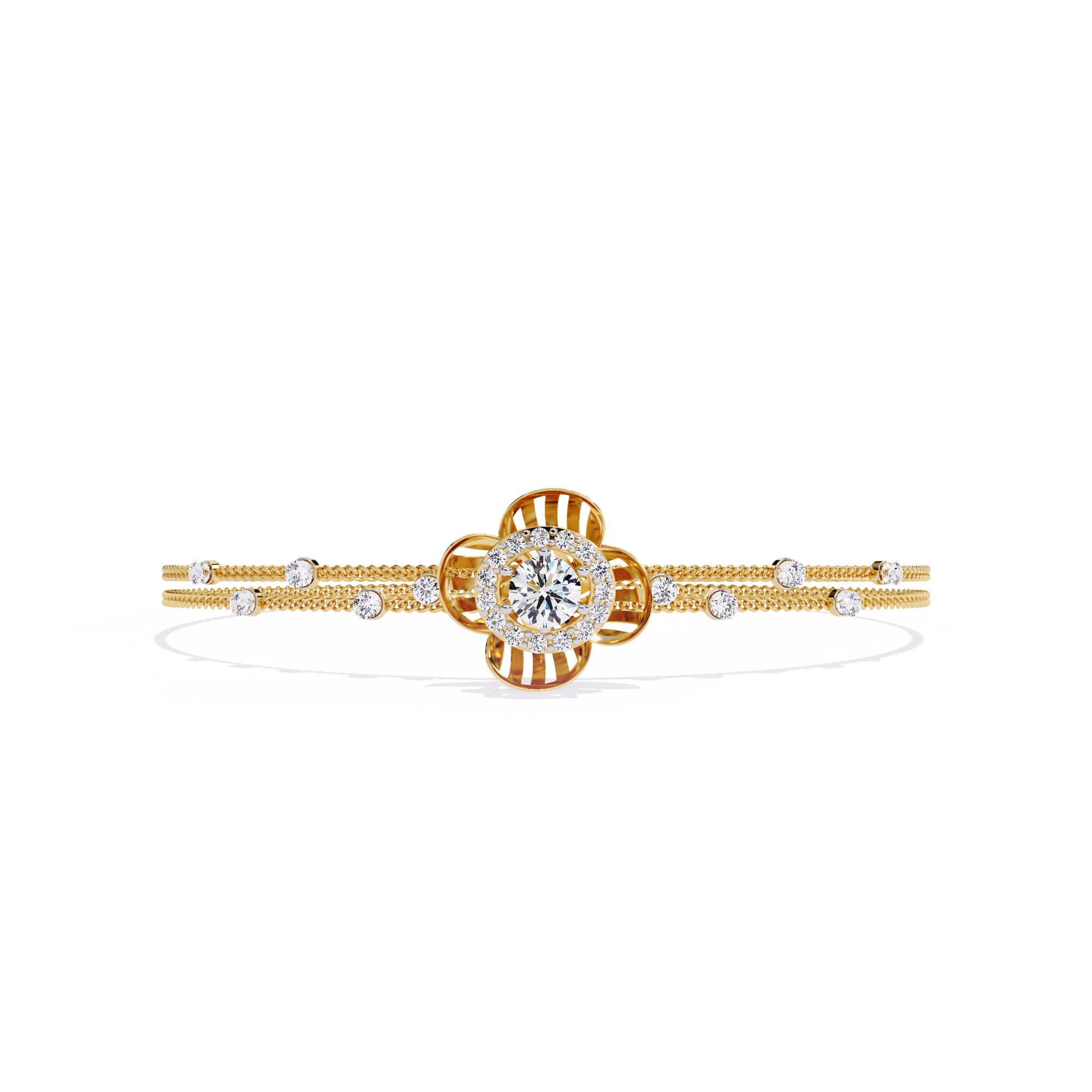 Fabulous  Bracelet With 18k Gold  Lab Grown Diamond.