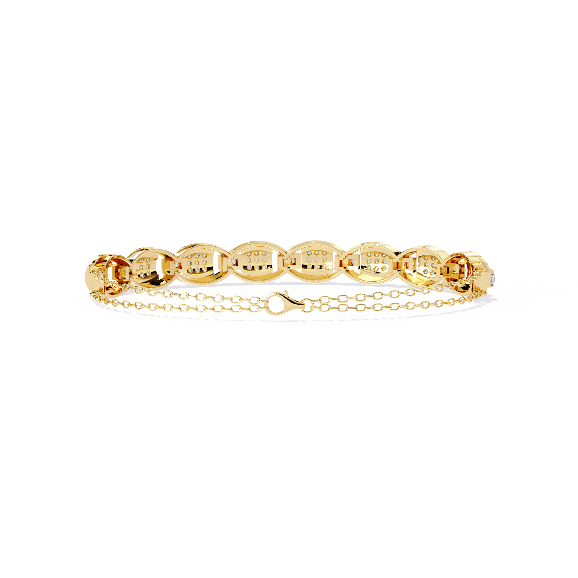 Fabulous  Bracelet With 18k Gold  Lab Grown Diamond.