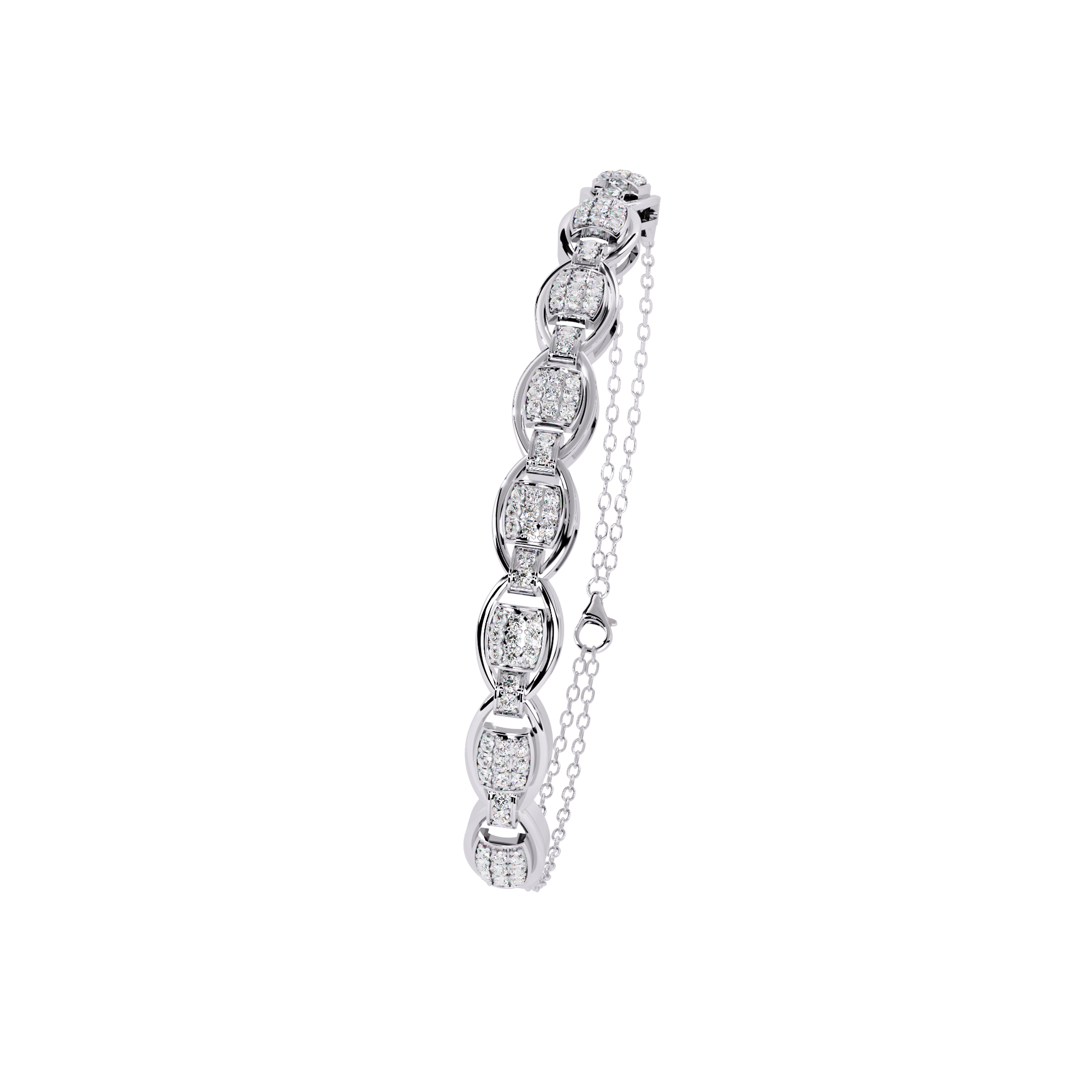 Fabulous  Bracelet With 18k Gold  Lab Grown Diamond.