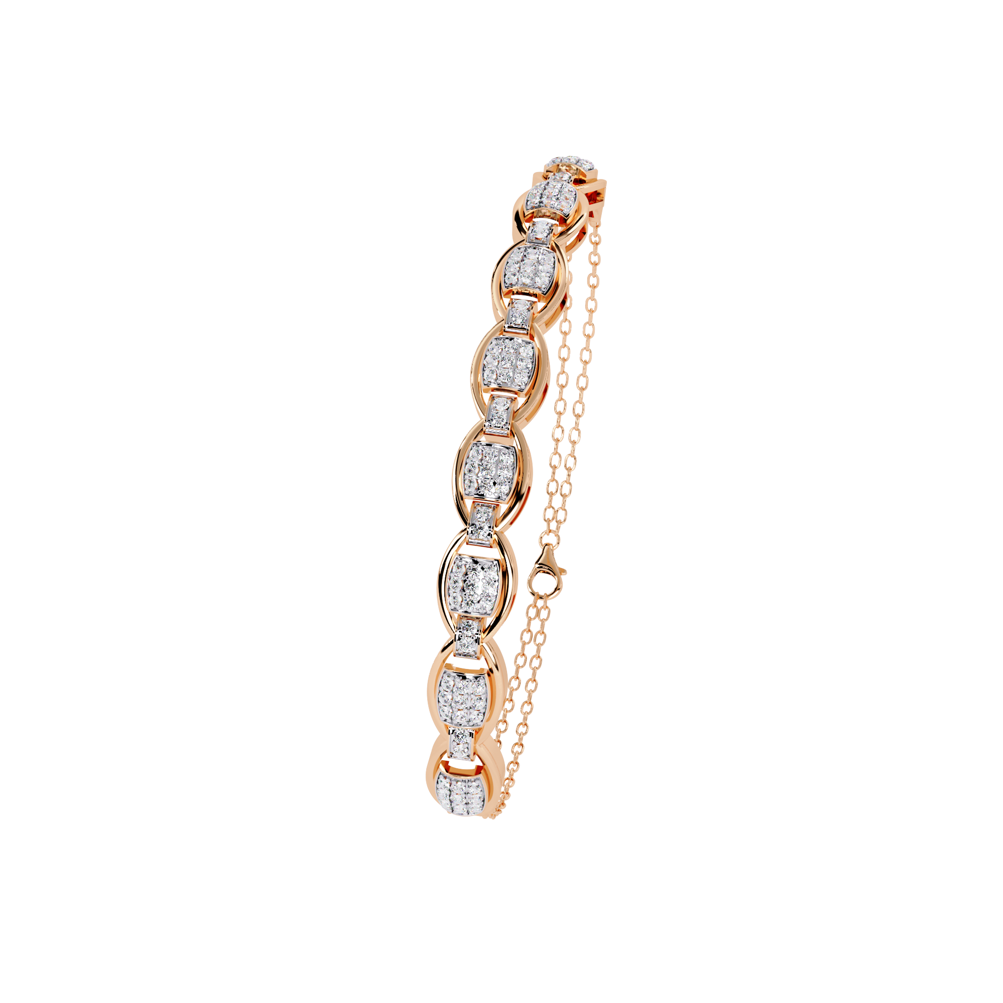 Fabulous  Bracelet With 18k Gold  Lab Grown Diamond.