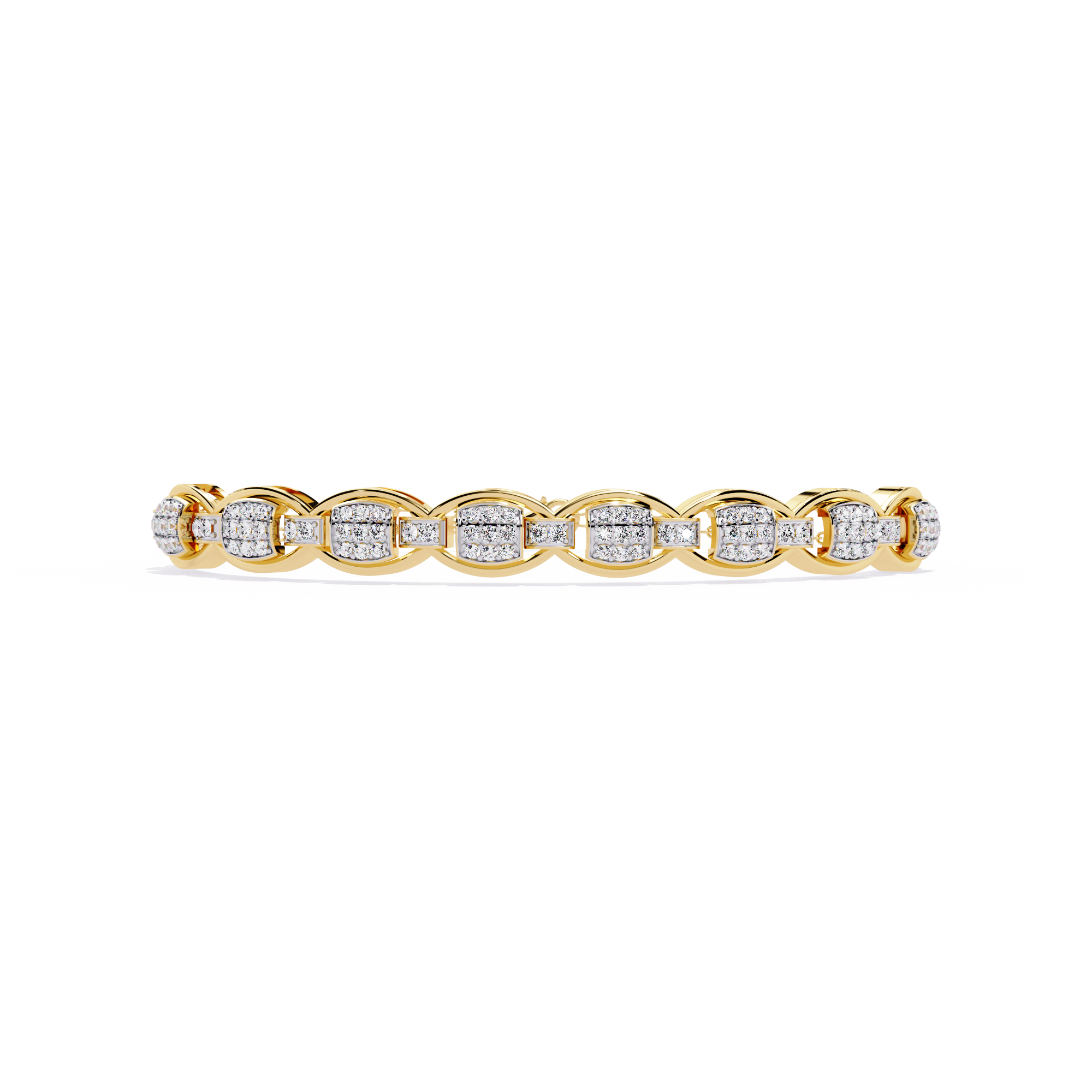 Fabulous  Bracelet With 18k Gold  Lab Grown Diamond.