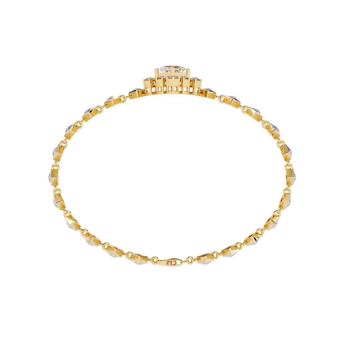 Fabulous  Bracelet With 18k Gold  Lab Grown Diamond.