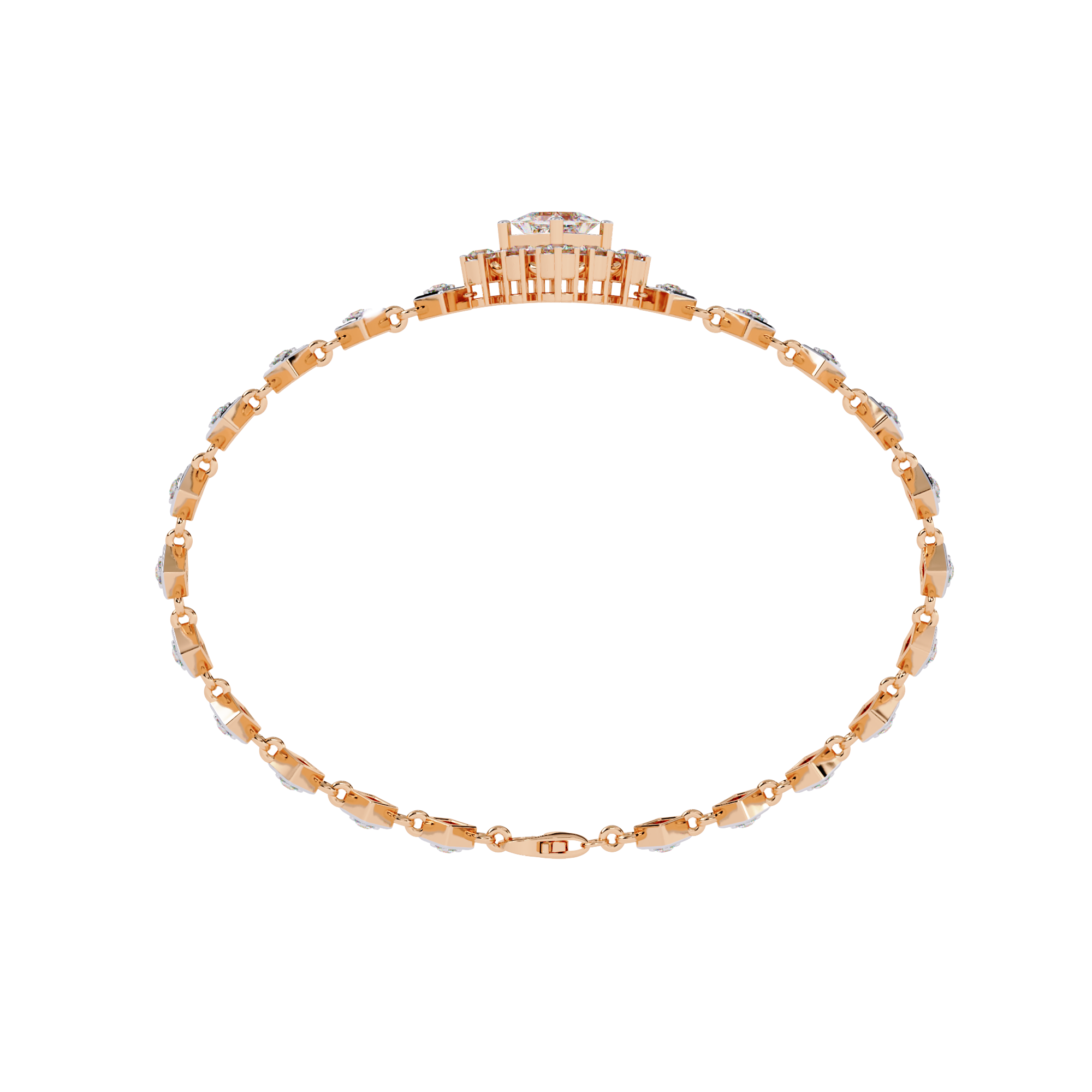 Fabulous  Bracelet With 18k Gold  Lab Grown Diamond.