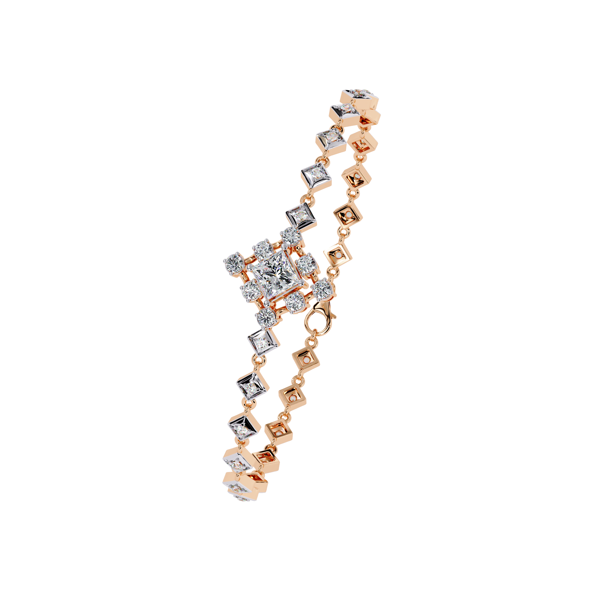 Fabulous  Bracelet With 18k Gold  Lab Grown Diamond.