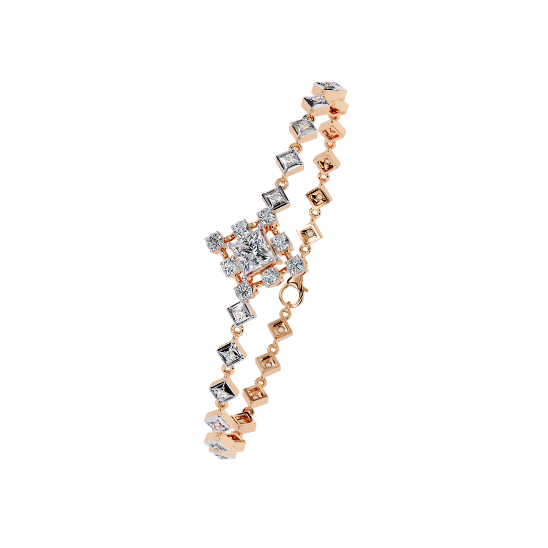 Fabulous  Bracelet With 18k Gold  Lab Grown Diamond.