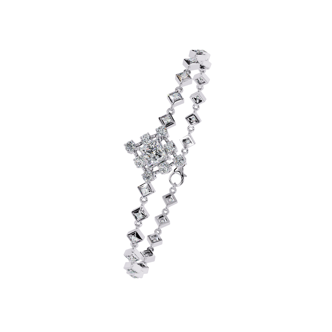 Fabulous  Bracelet With 18k Gold  Lab Grown Diamond.