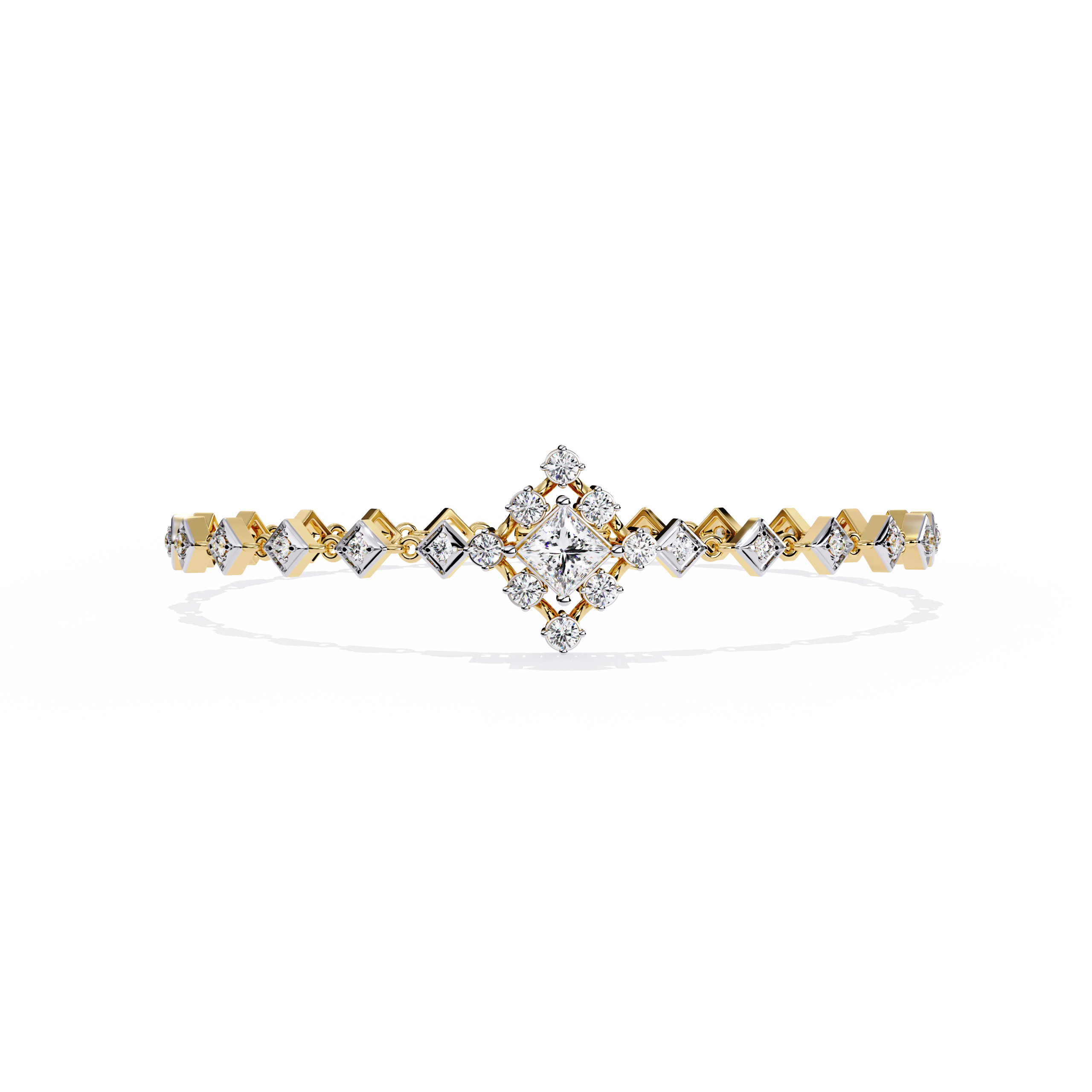 Fabulous  Bracelet With 18k Gold  Lab Grown Diamond.