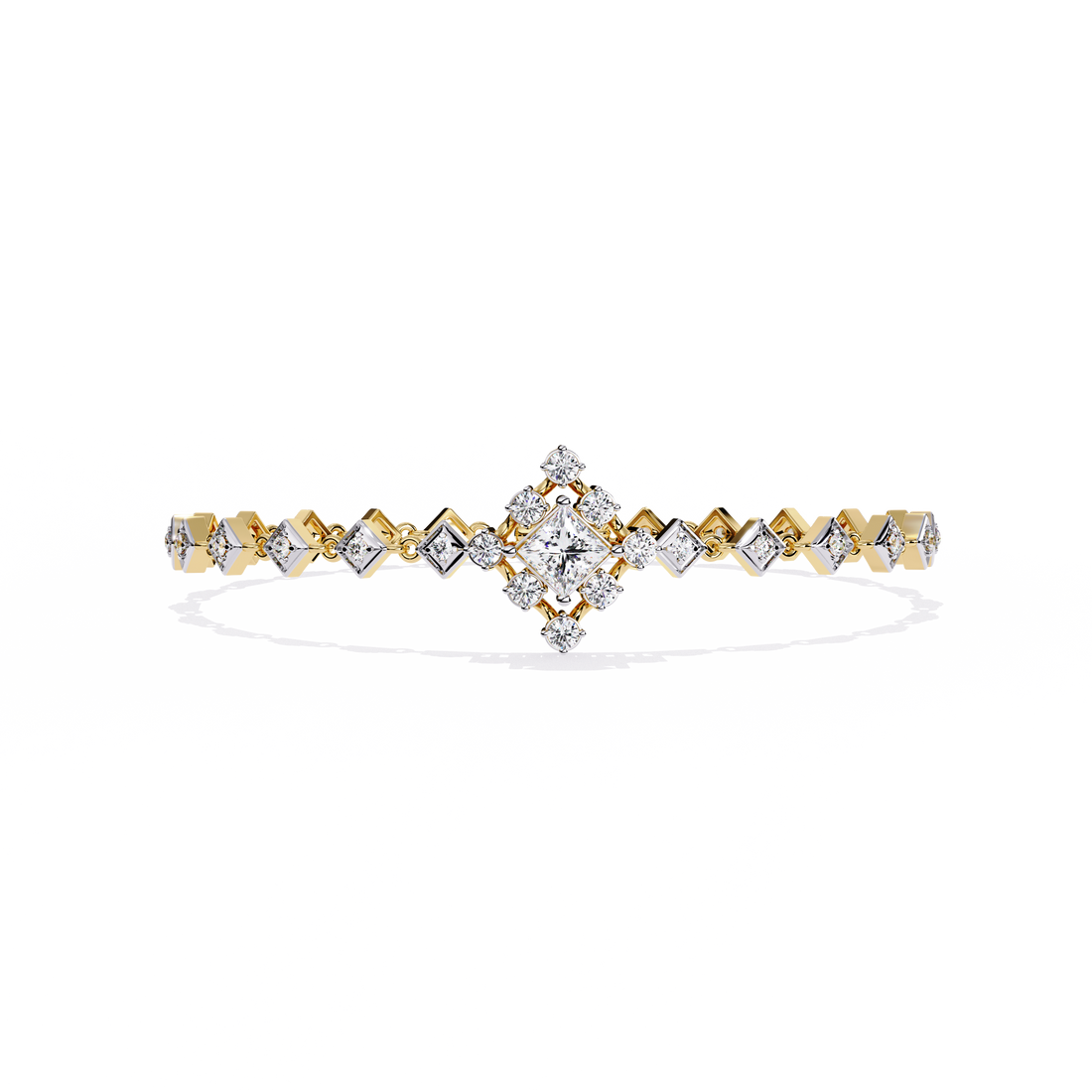 Fabulous  Bracelet With 18k Gold  Lab Grown Diamond.
