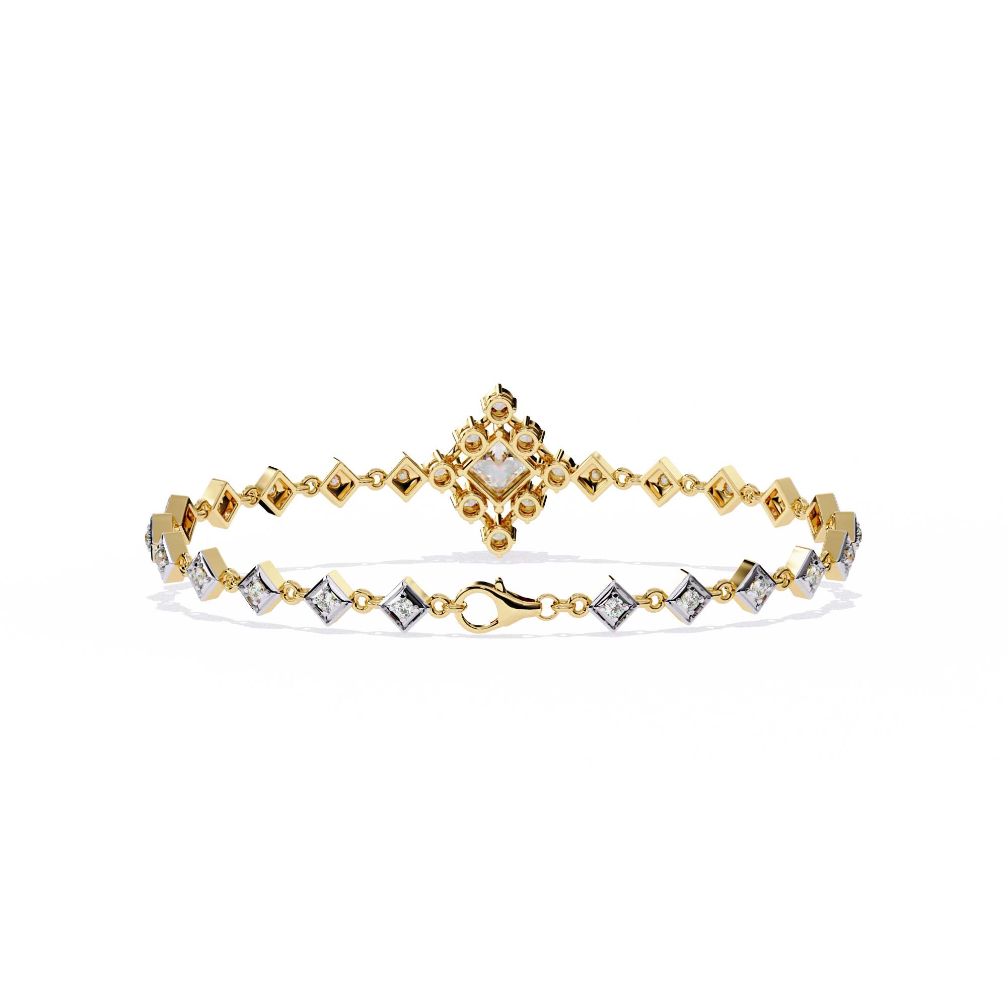 Fabulous  Bracelet With 18k Gold  Lab Grown Diamond.